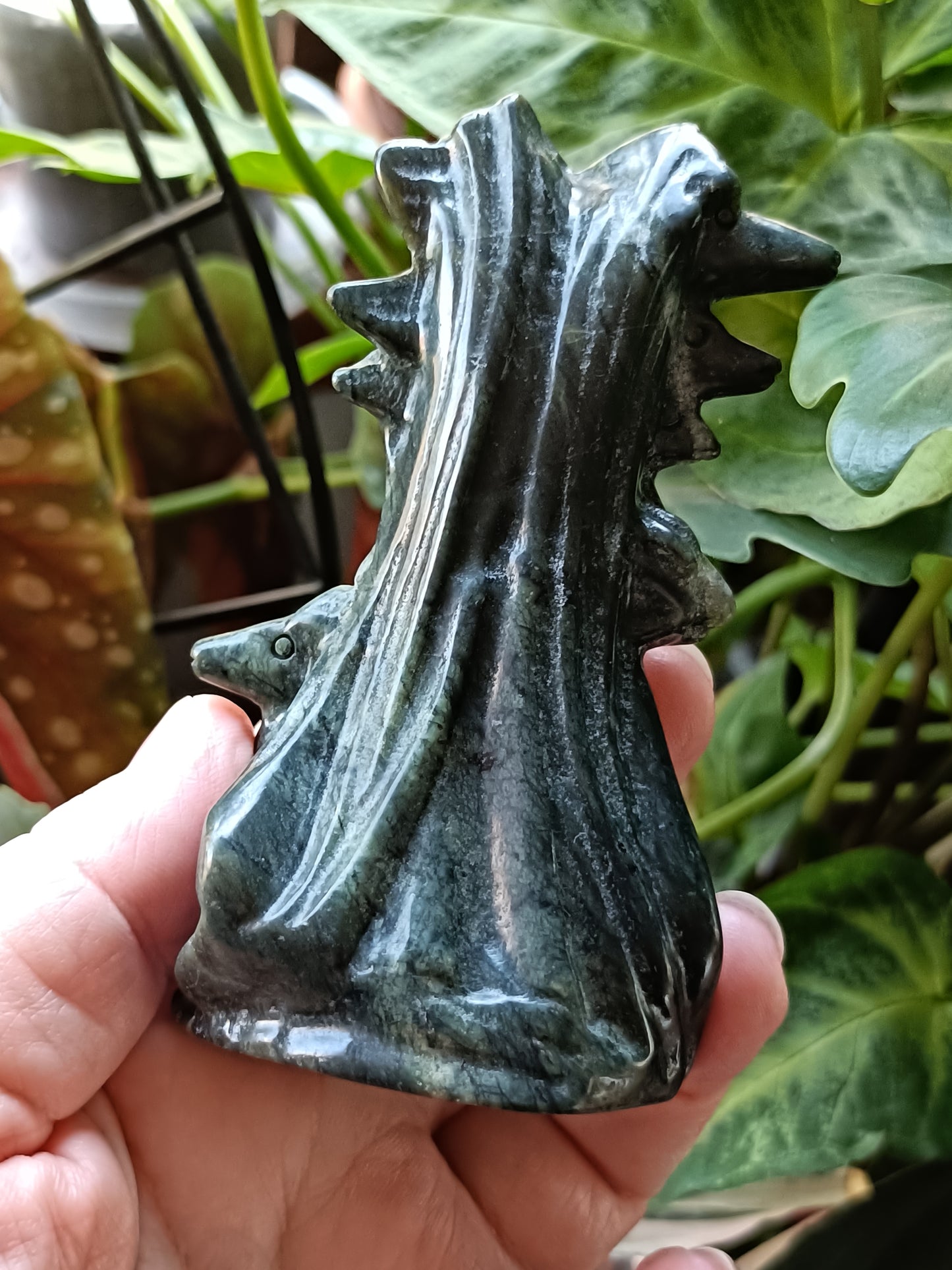 Green Jasper Hecate/Diana Forest Goddess Carving - 180g