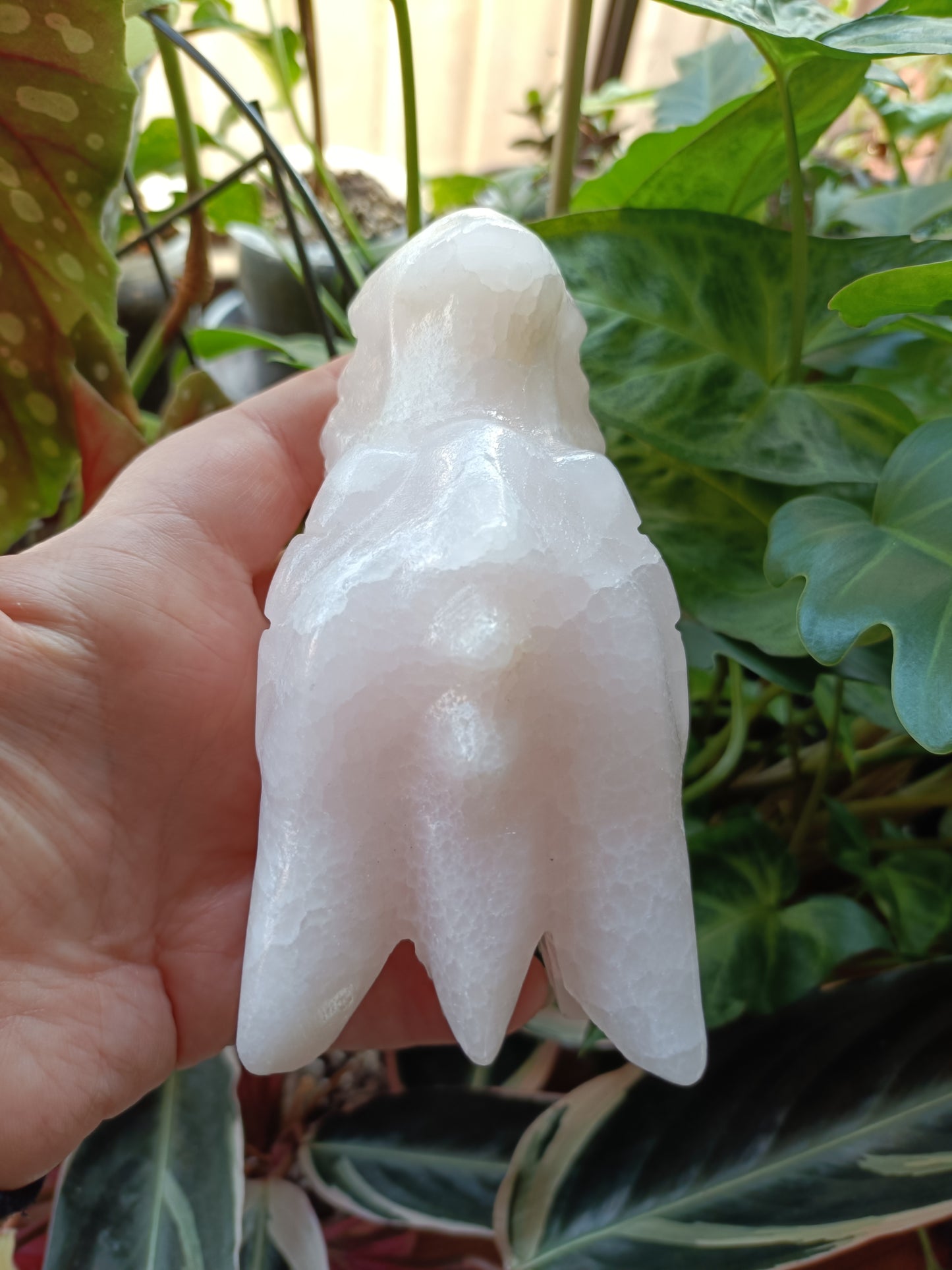 Pink Mangano Calcite Dragonhead Carving - 736g