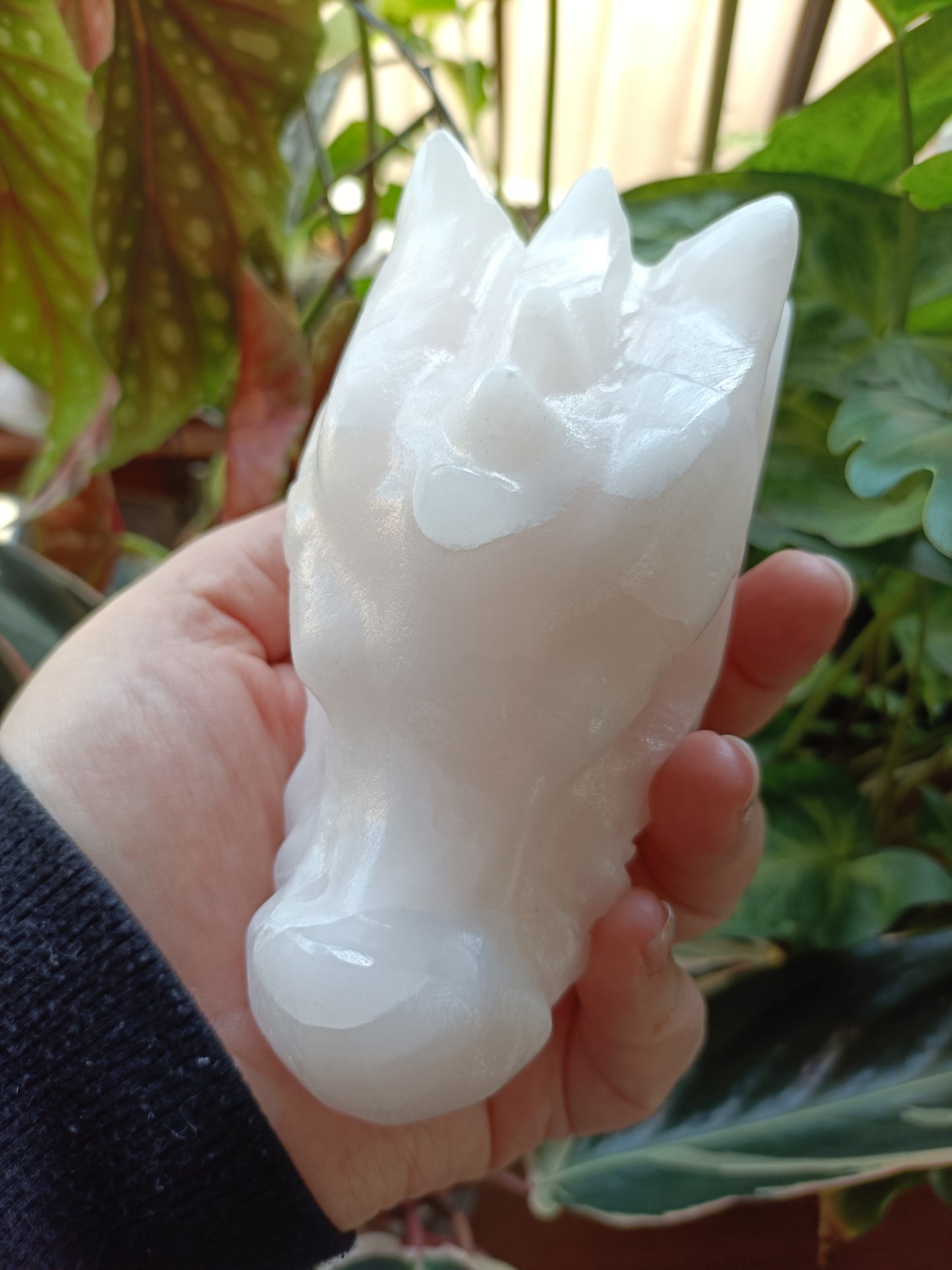 Pink Mangano Calcite Dragonhead Carving - 740g