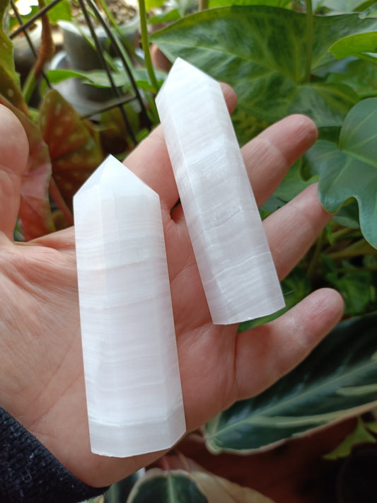 Pink Mangano Calcite Small Towers - 100-110g