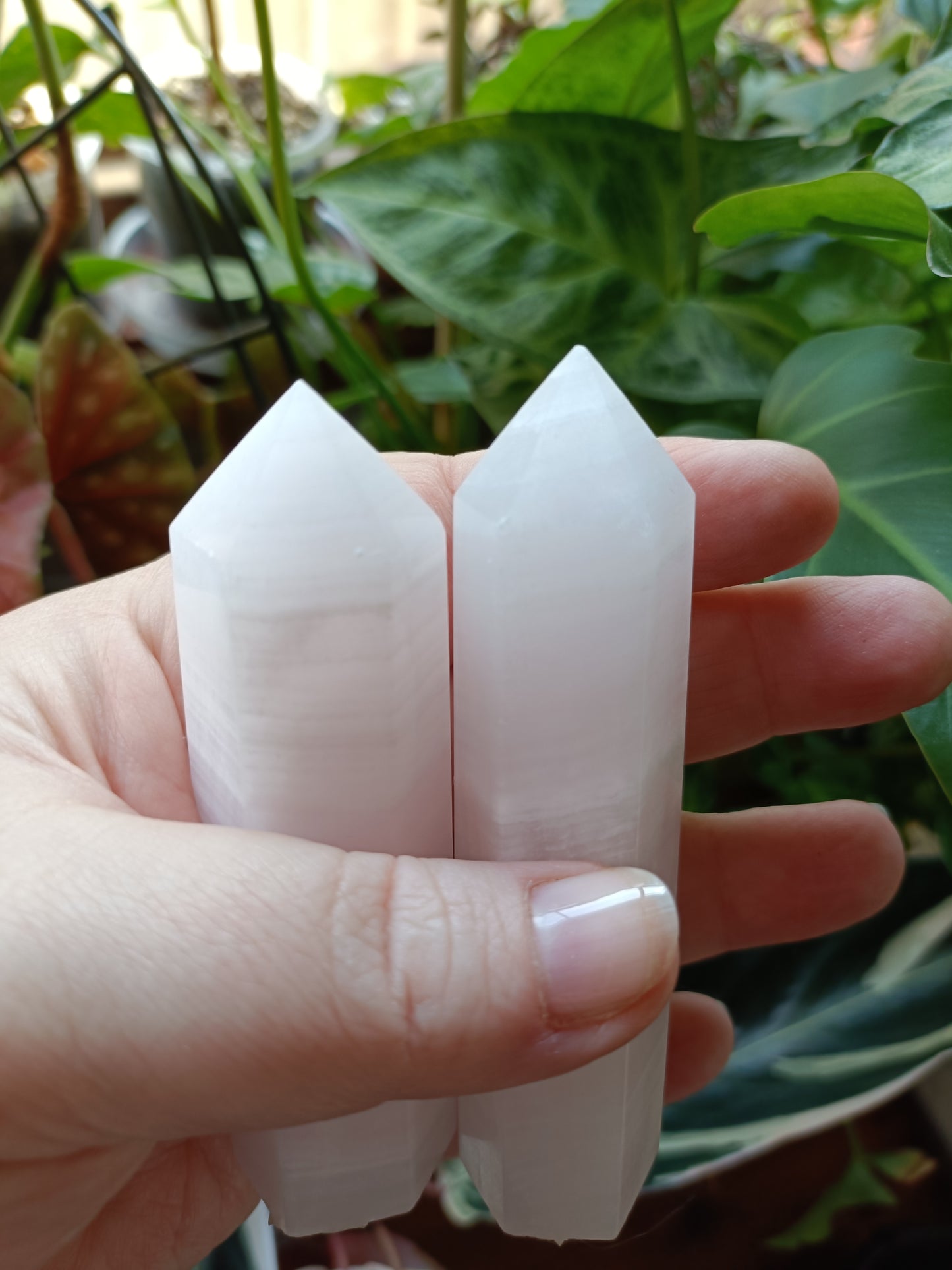 Pink Mangano Calcite Small Towers - 100-110g