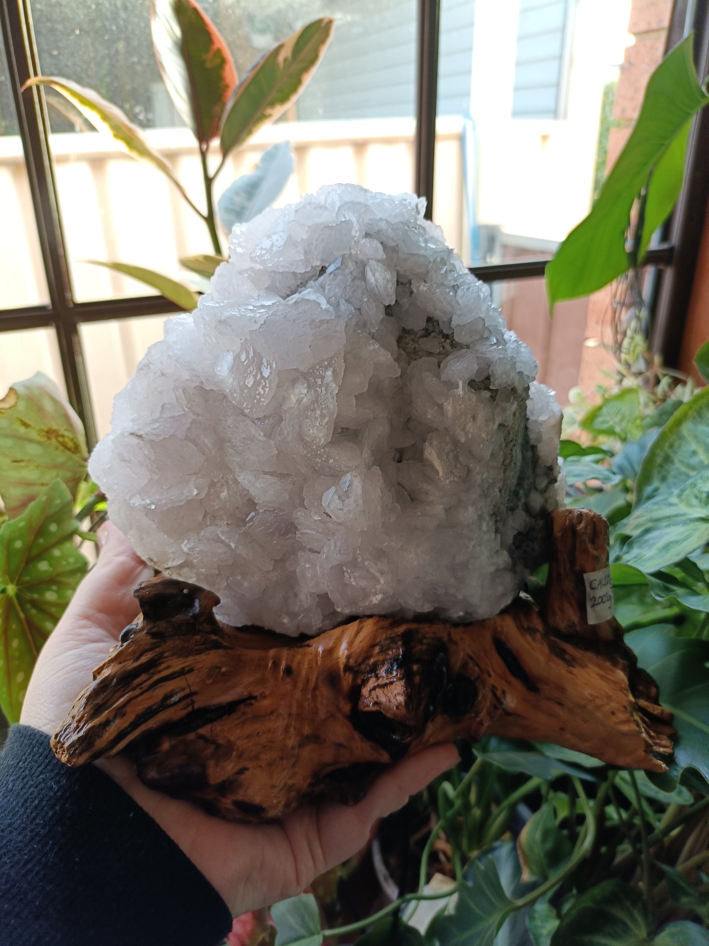 Pink Mangano Calcite Raw Specimen with Custom Stand - 2006g (2.343kg including stand)