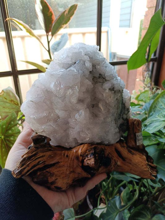 Pink Mangano Calcite Raw Specimen with Custom Stand - 2006g (2.343kg including stand)