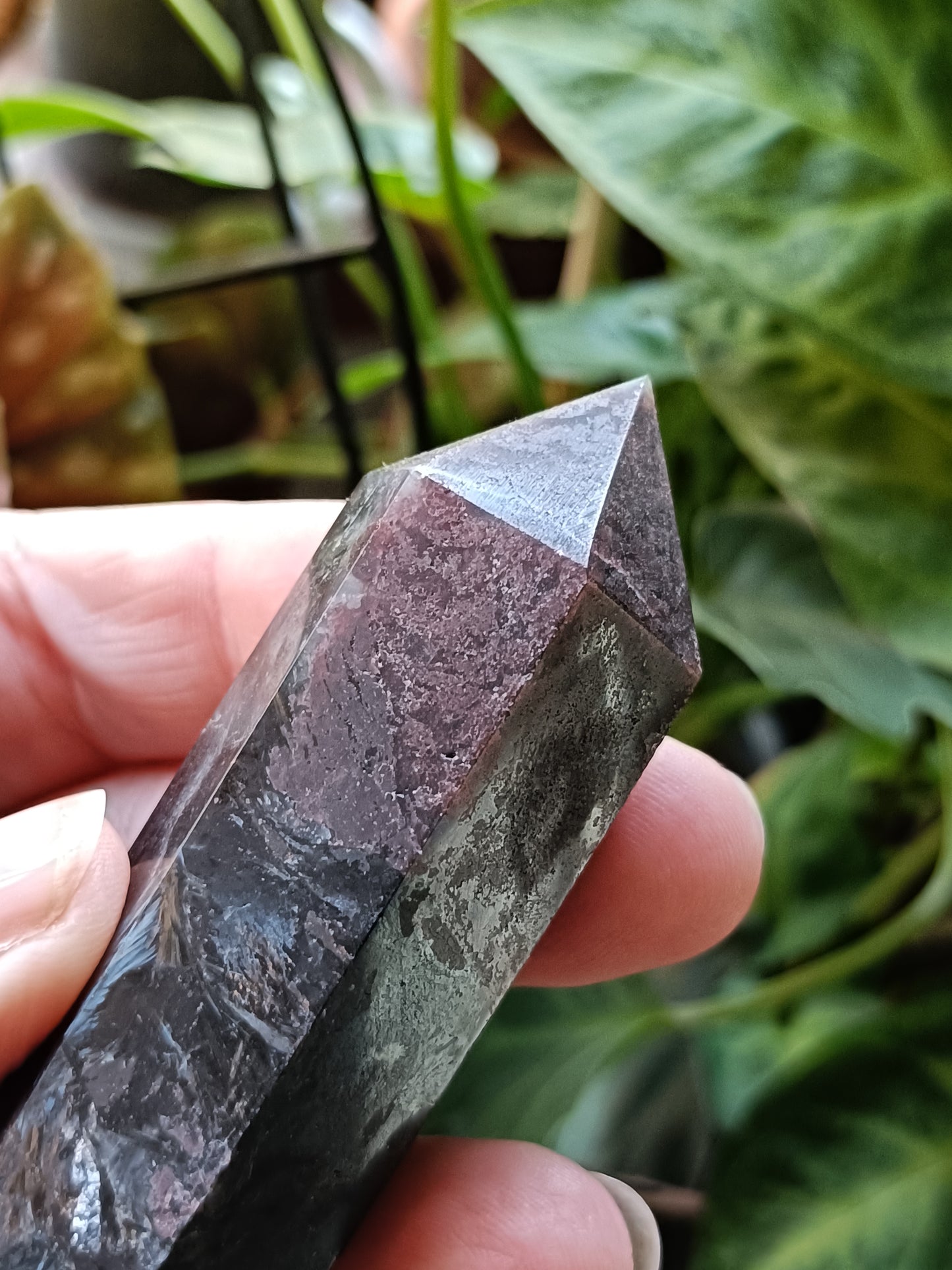 Garnet and Arfvedsonite Small Tower - 115-125g