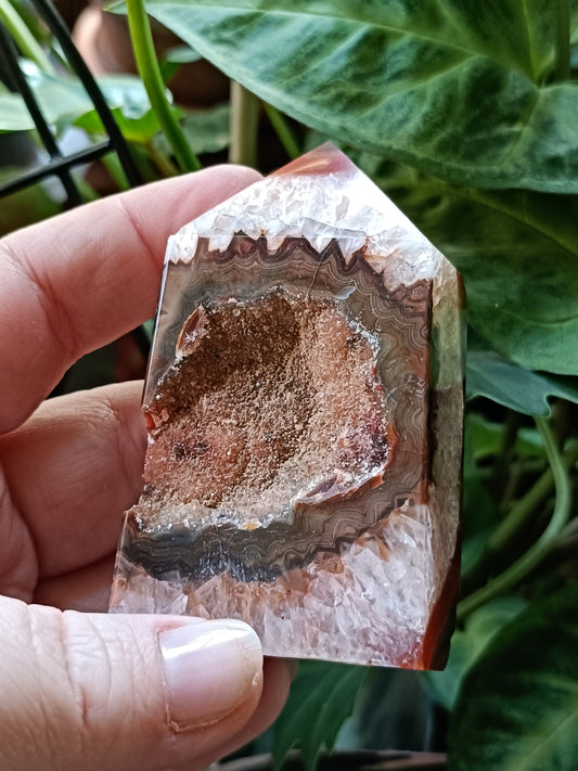 Carnelian Druzy Small Tower - 136g