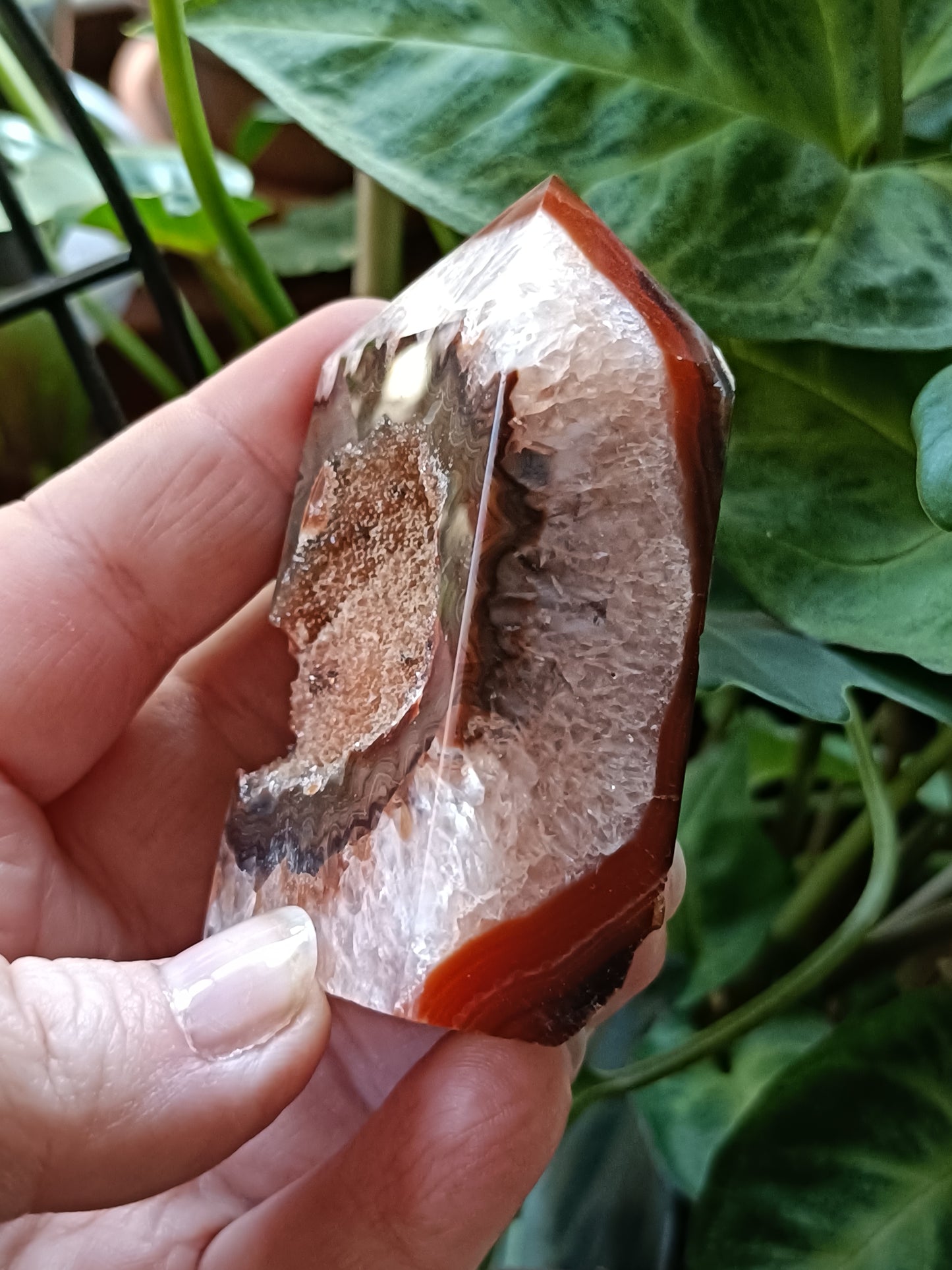 Carnelian Druzy Small Tower - 136g