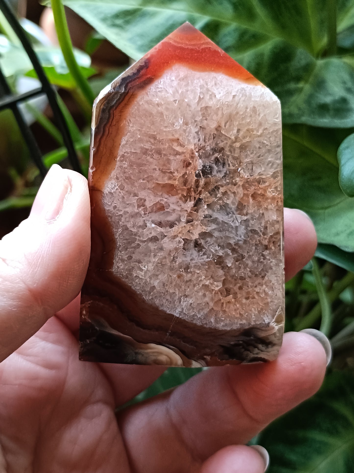 Carnelian Druzy Small Tower - 136g