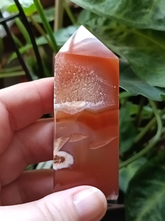 Carnelian Druzy Small Tower - 109g