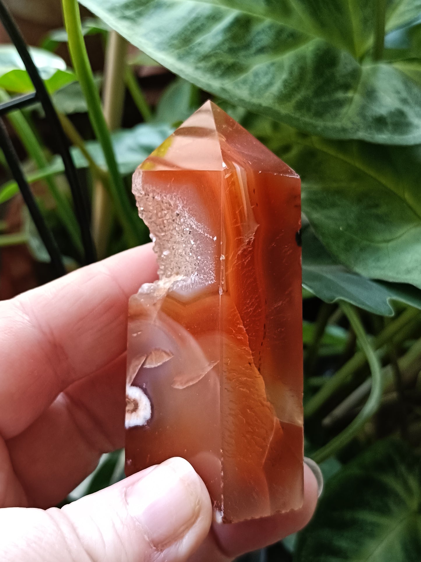Carnelian Druzy Small Tower - 109g
