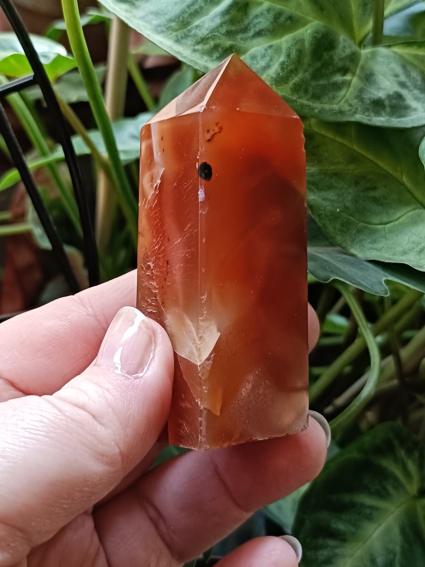 Carnelian Druzy Small Tower - 109g