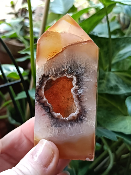 Carnelian Druzy Small Tower - 145g