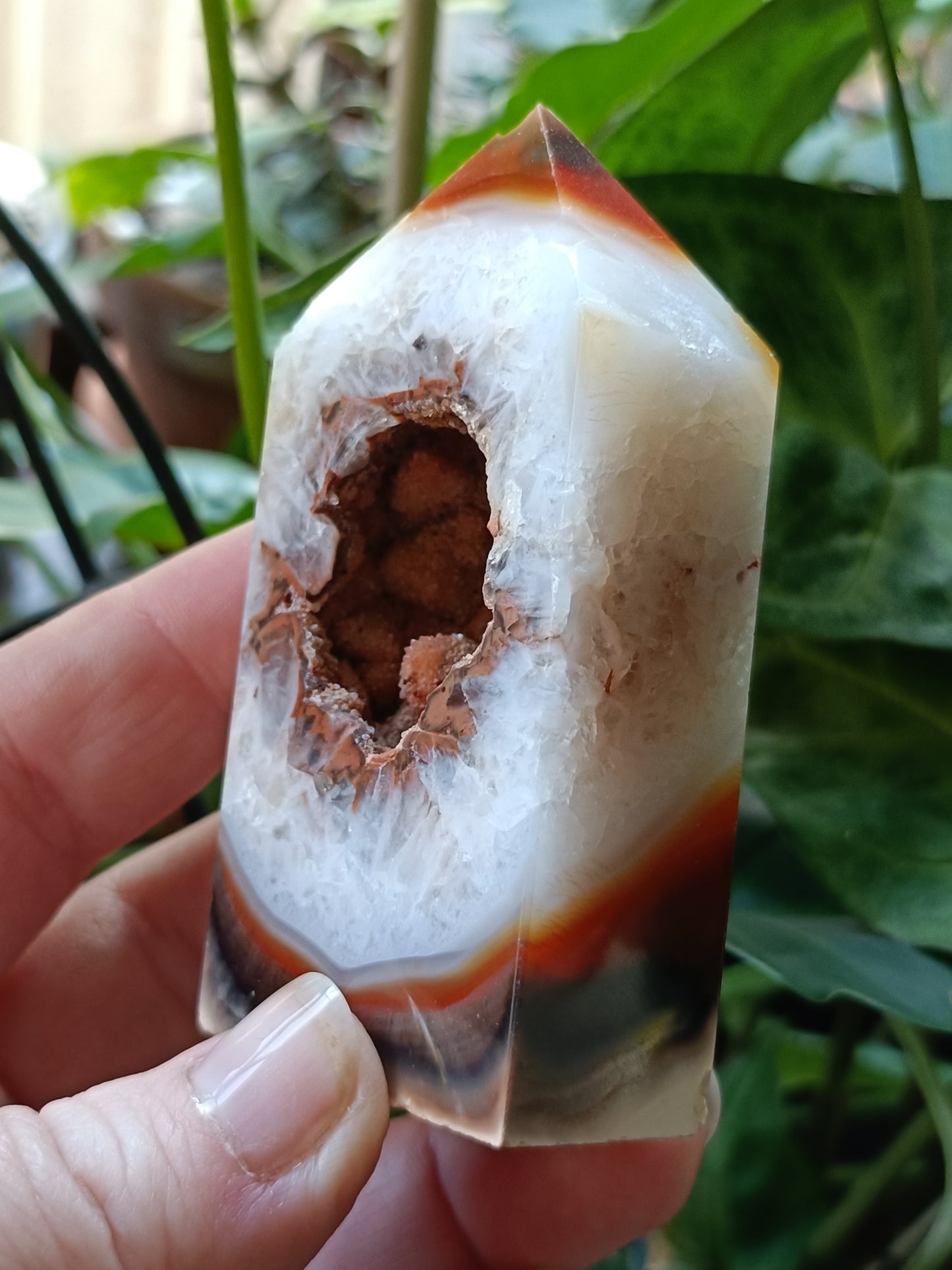 Carnelian Druzy Small Tower - 123g