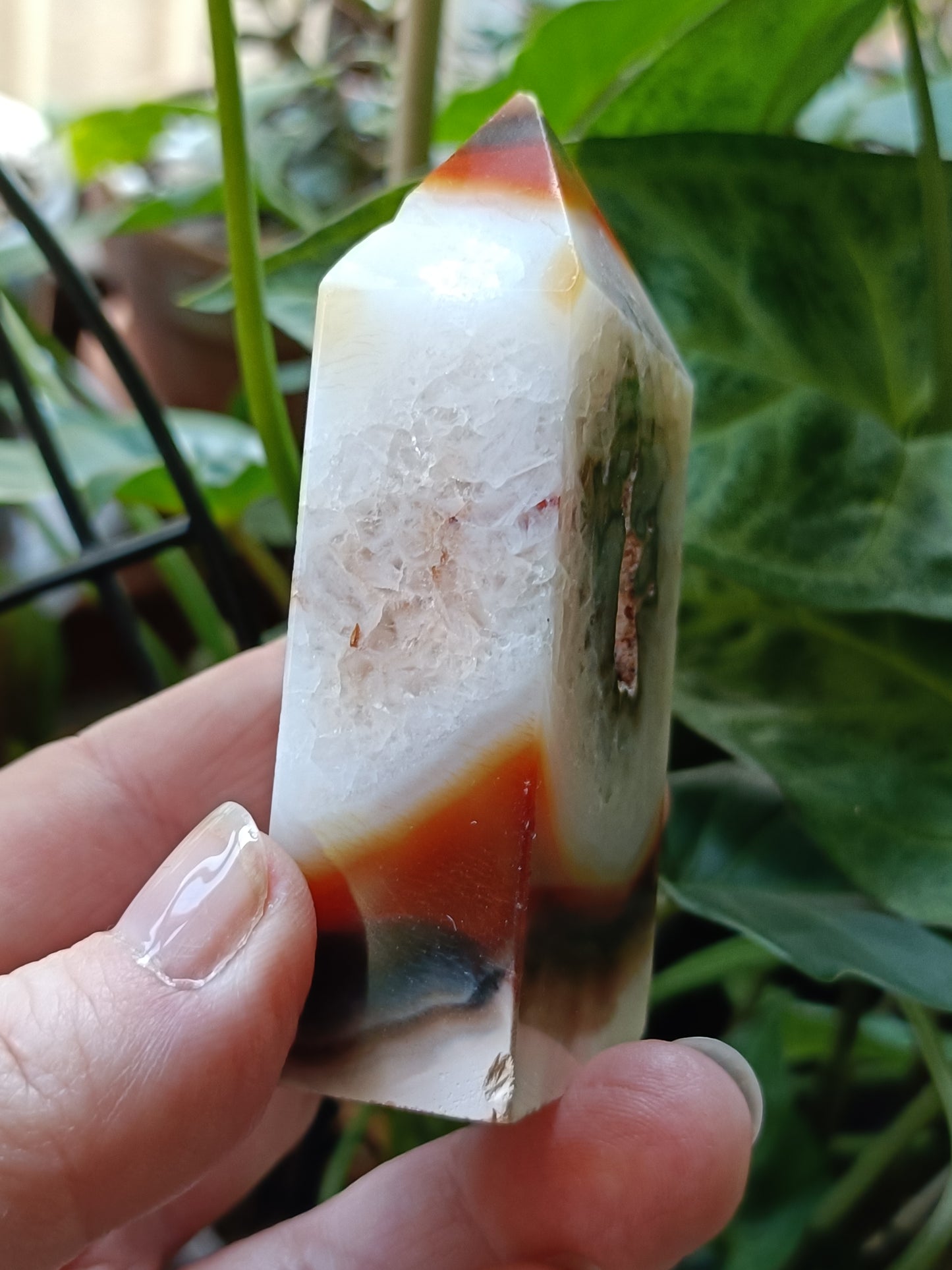 Carnelian Druzy Small Tower - 123g