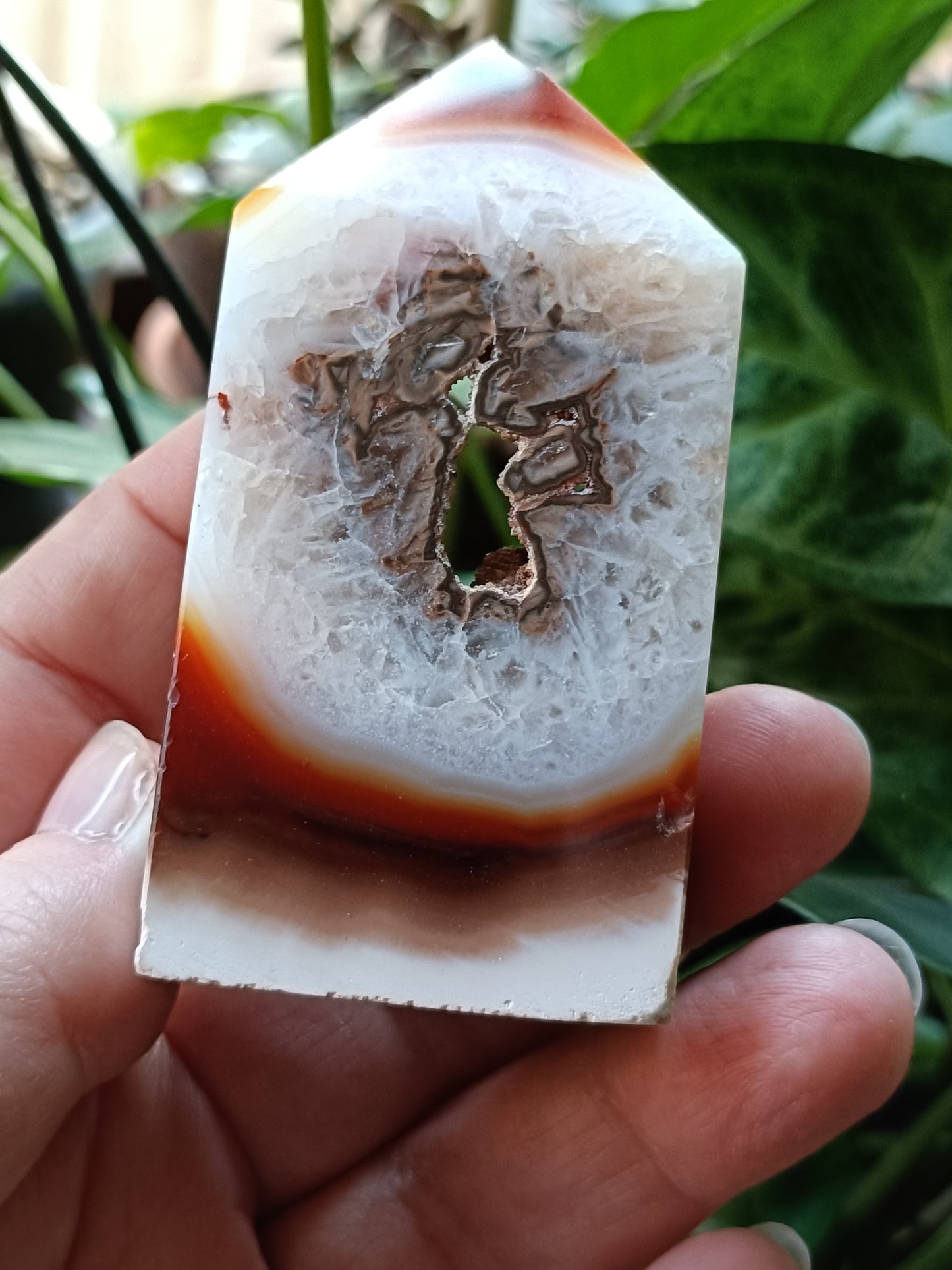 Carnelian Druzy Small Tower - 123g