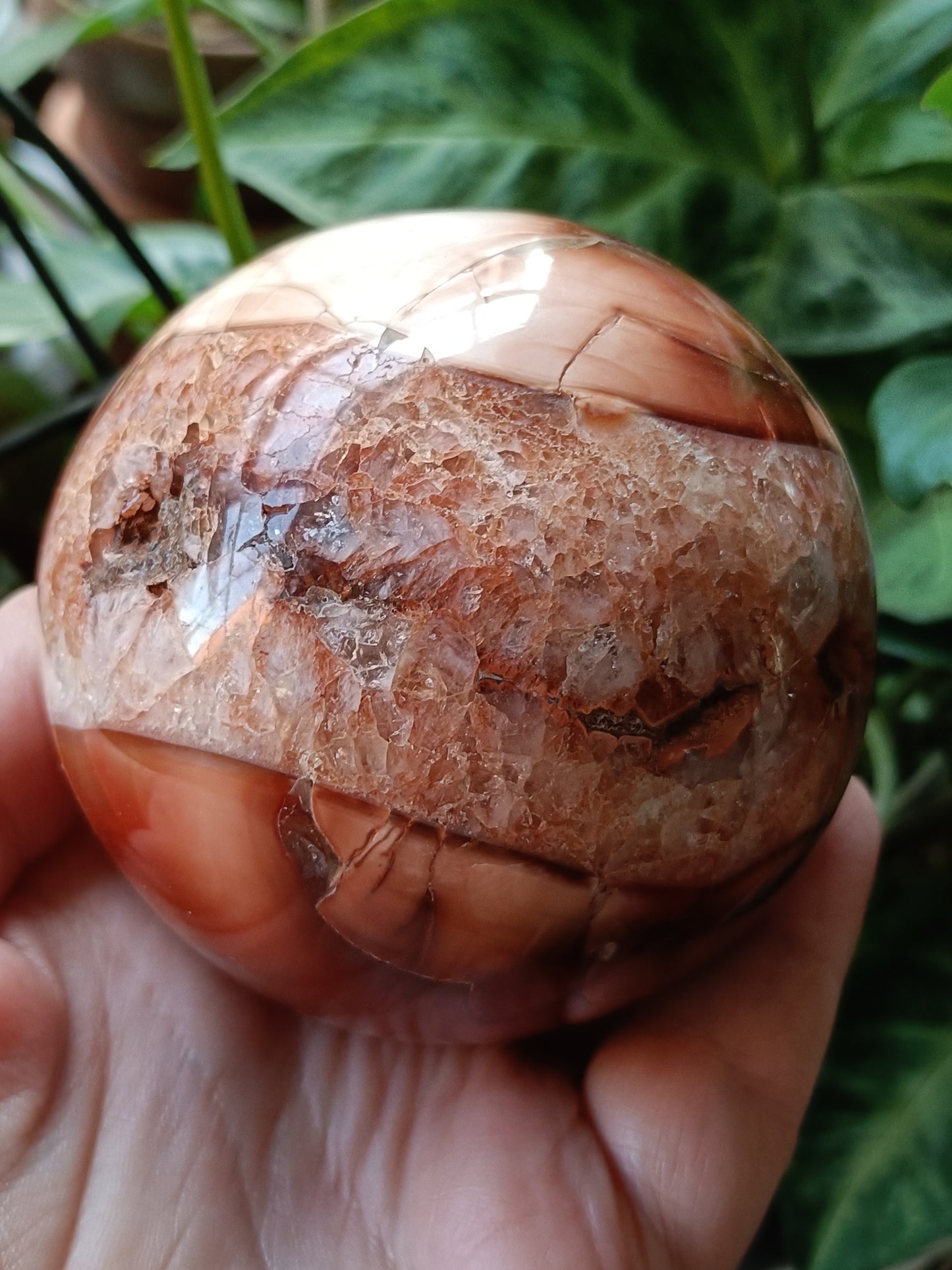Carnelian Druzy Sphere - 619g