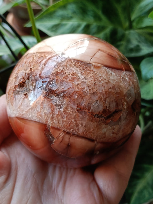 Carnelian Druzy Sphere - 619g
