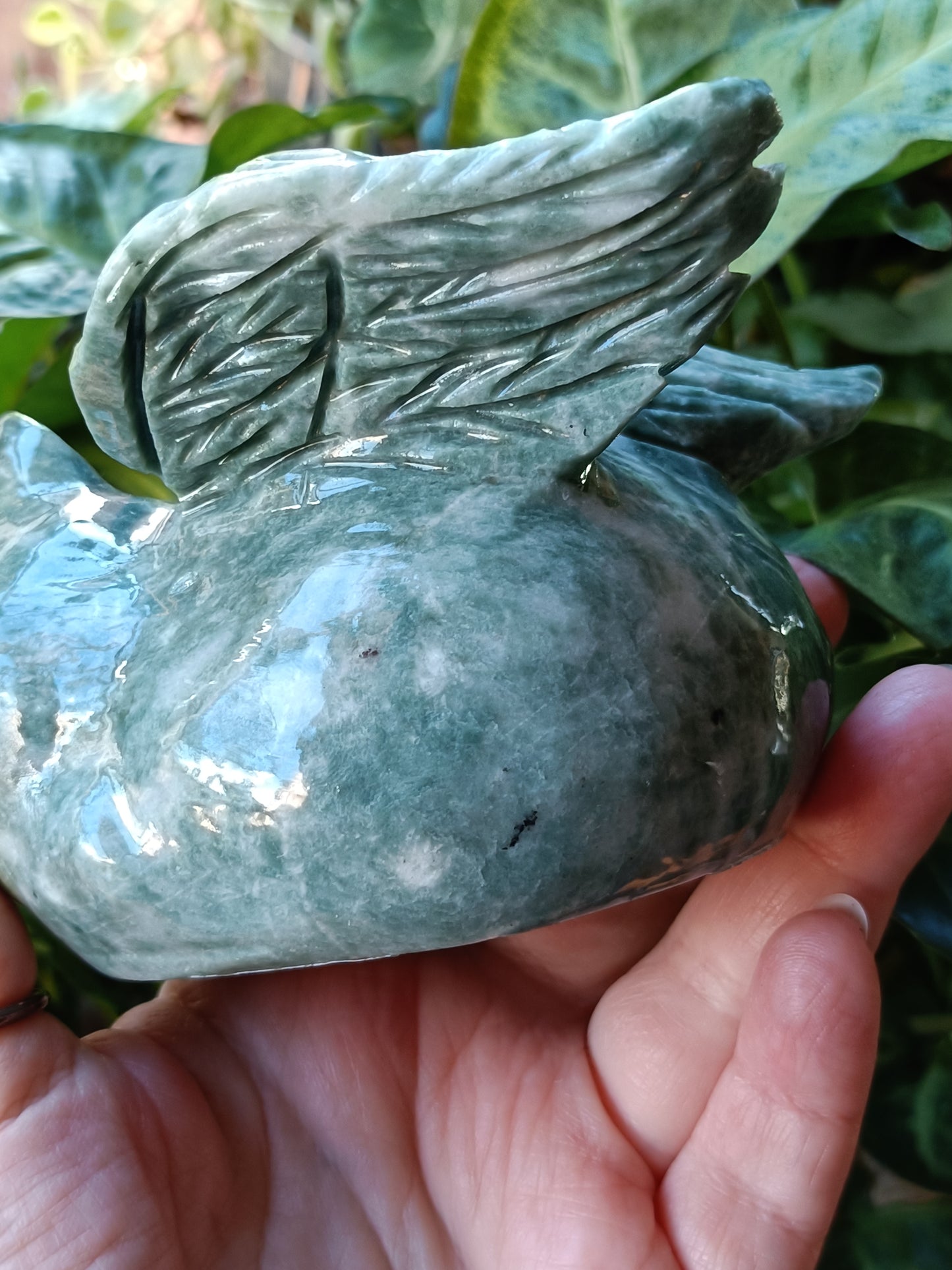 Lushan Jade Sleeping Angel Cat - 770g