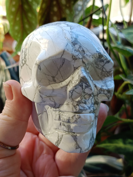 Howlite Skull Carving - 684g