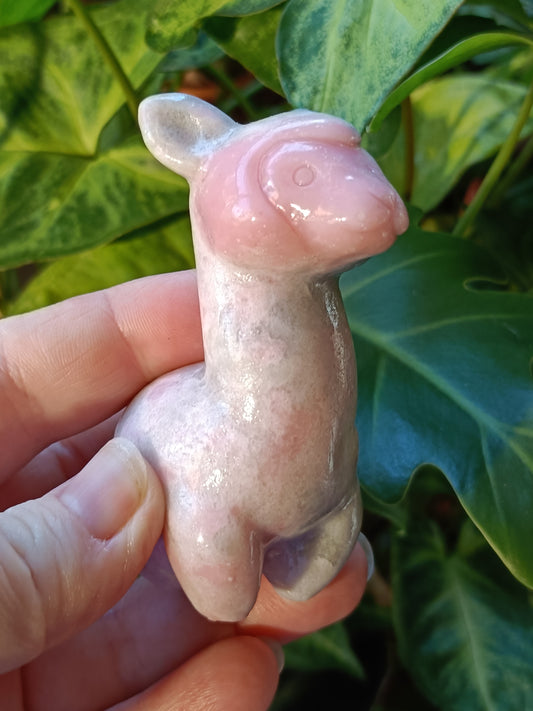 Pink Opal Alpaca Carving - 143g