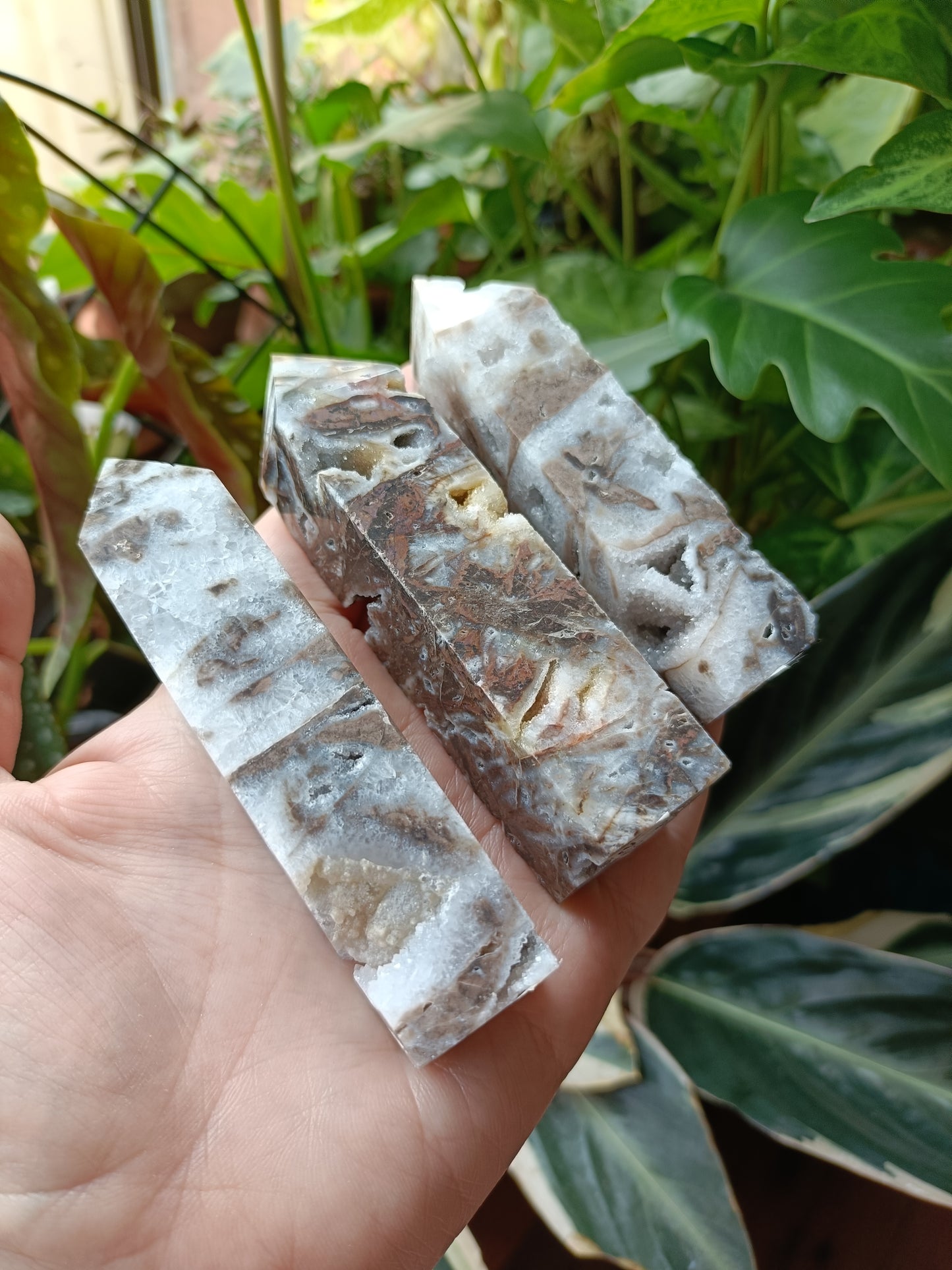 Brecciated Druzy Quartz Chalcedony Small Towers - 87-110g