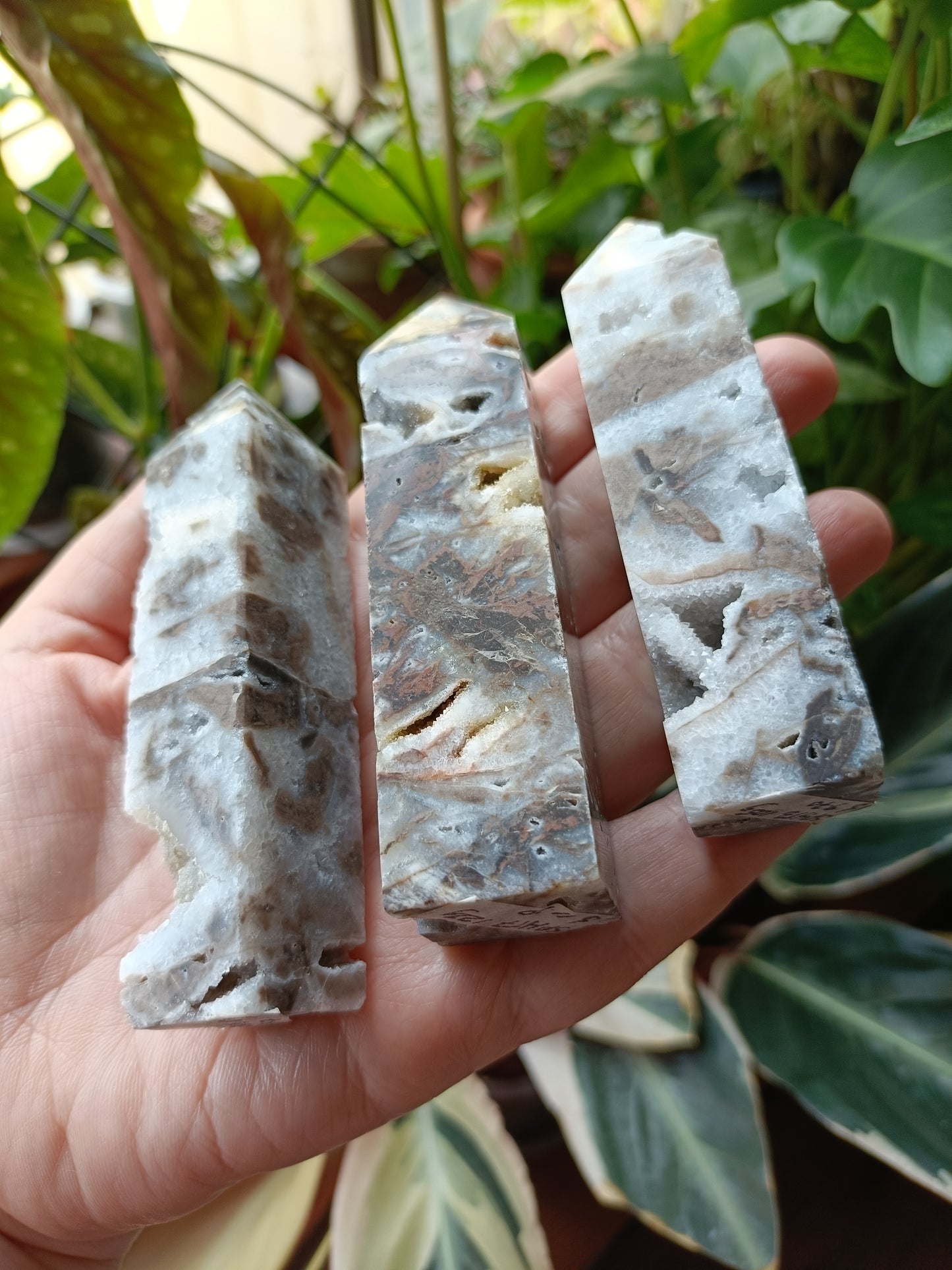 Brecciated Druzy Quartz Chalcedony Small Towers - 87-110g