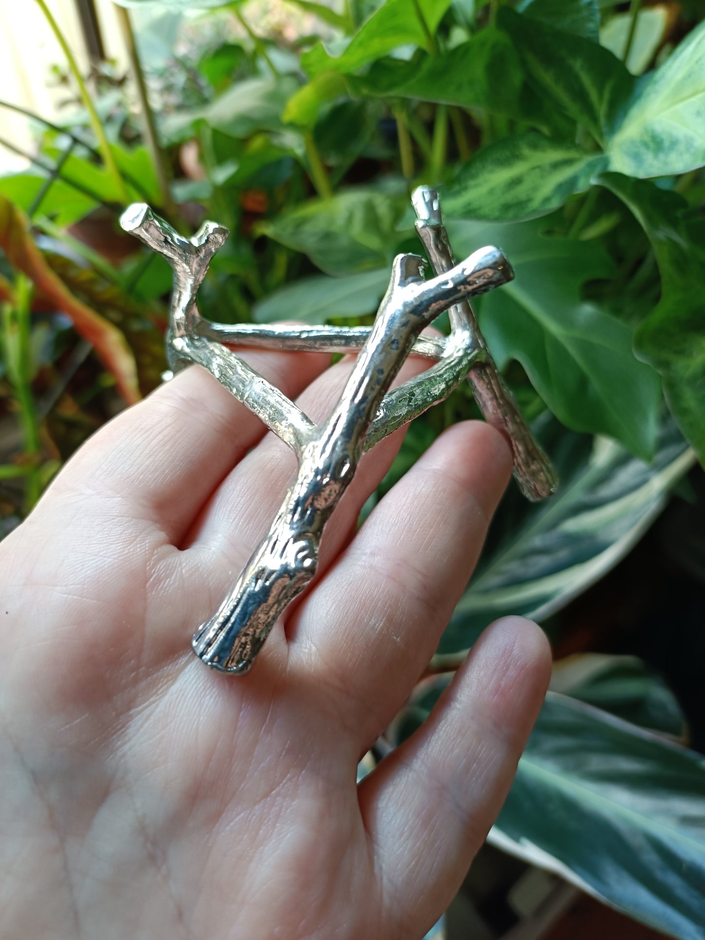 Silver Tone Branch Stand - Small