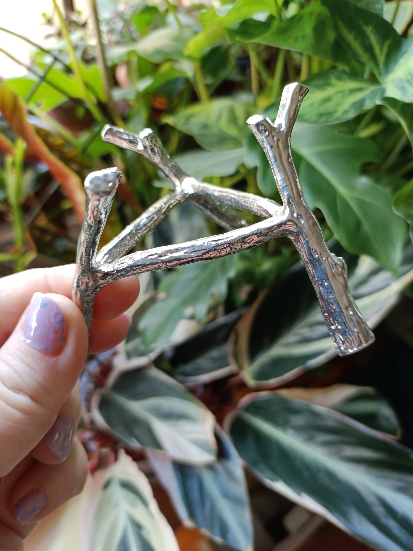 Silver Tone Branch Stand - Small