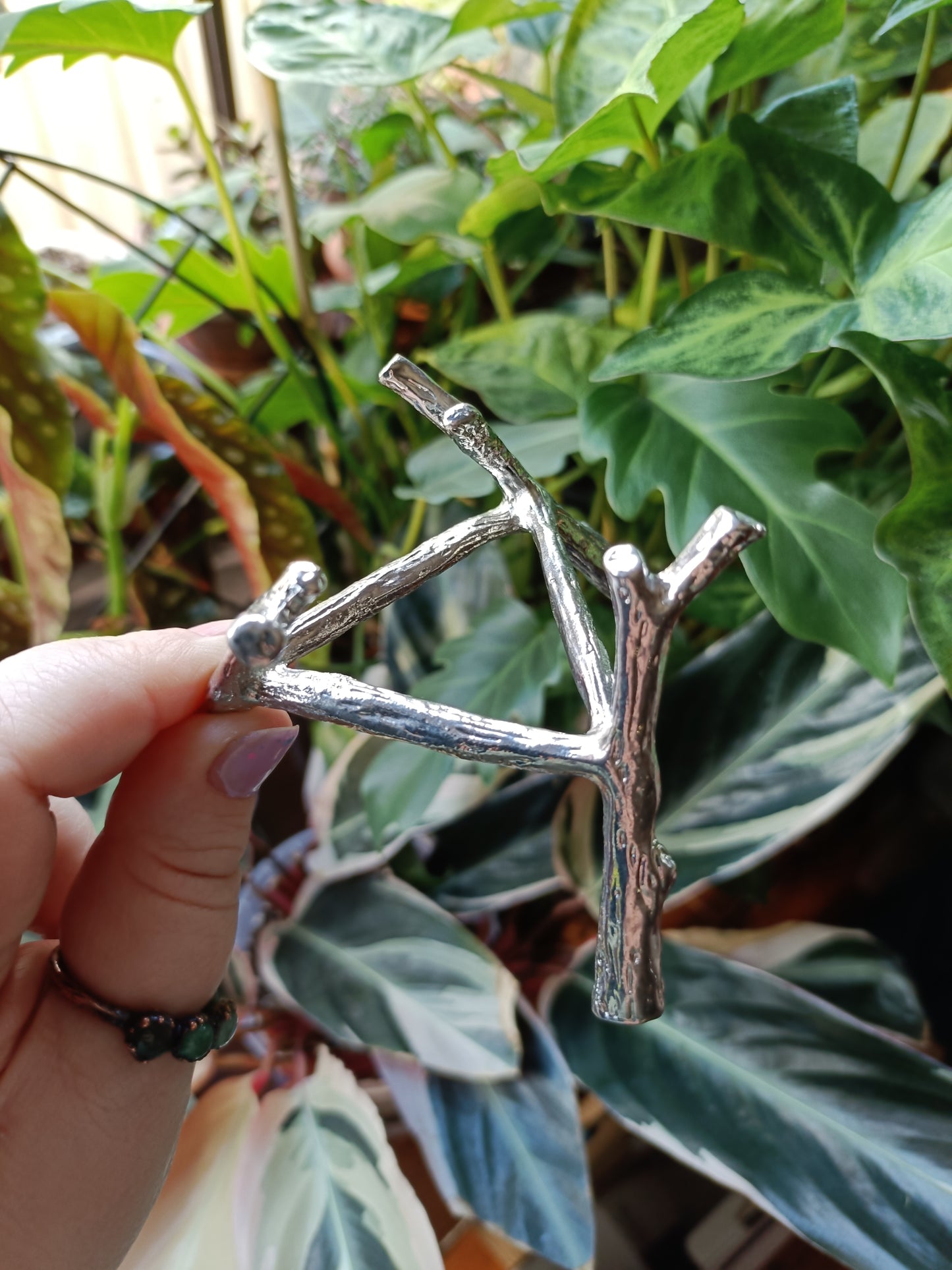 Silver Tone Branch Stand - Small