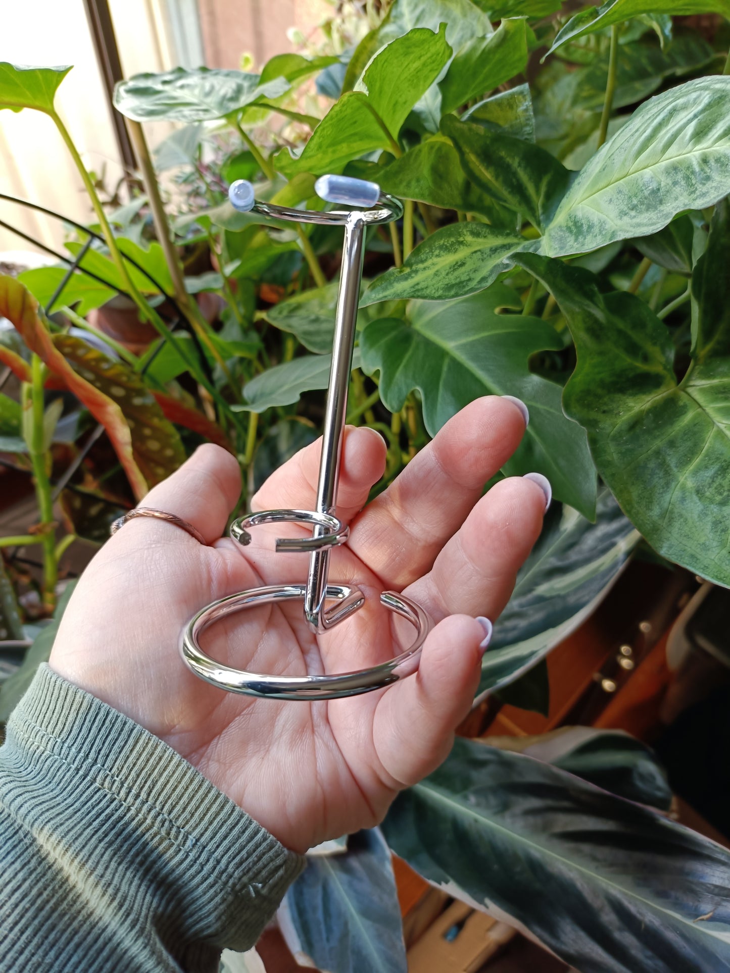 Silver Tone Wand Stand - Small