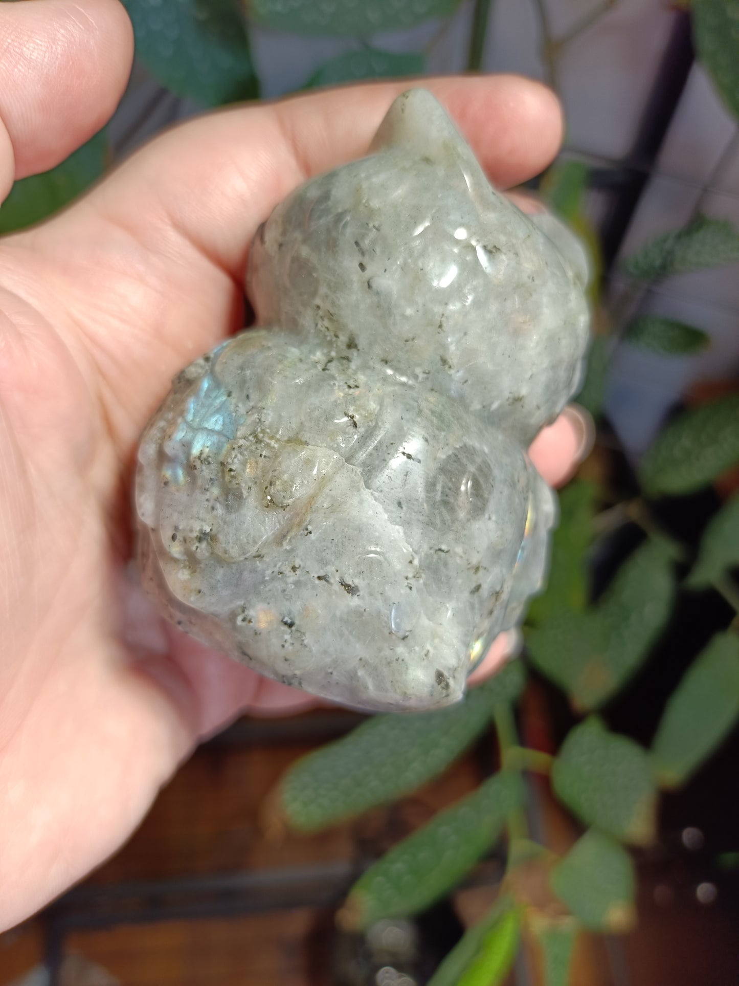 Labradorite Owl Carving - 377g