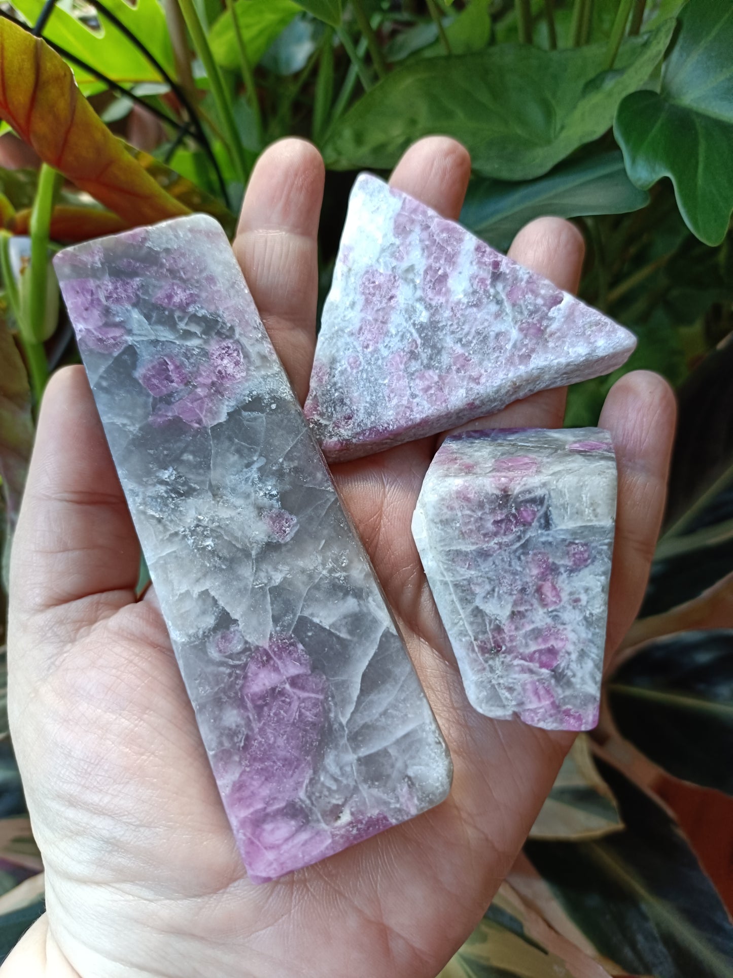 Pink Tourmaline in Quartz Raw Stones - 50-80grams