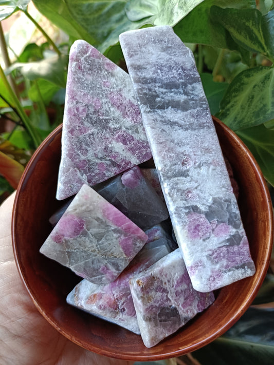 Pink Tourmaline in Quartz Raw Stones - 50-80grams