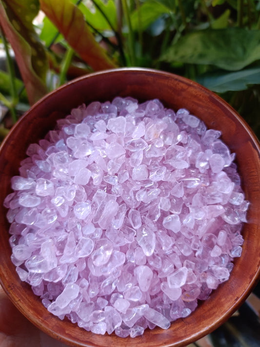 Rose Quartz Polished Chips - 50g