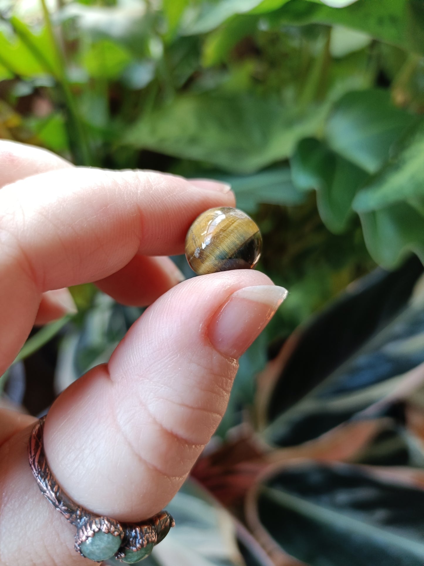 Blue and Gold Tigers Eye Mini Spheres - 10-14mm