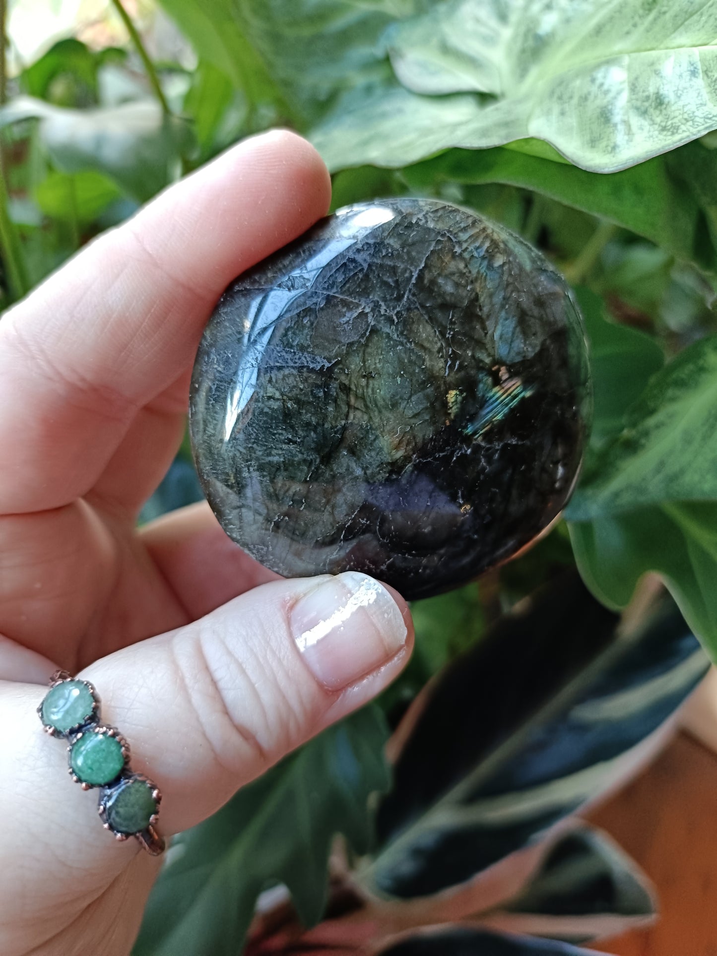 Labradorite Palm Stone - 90-130g