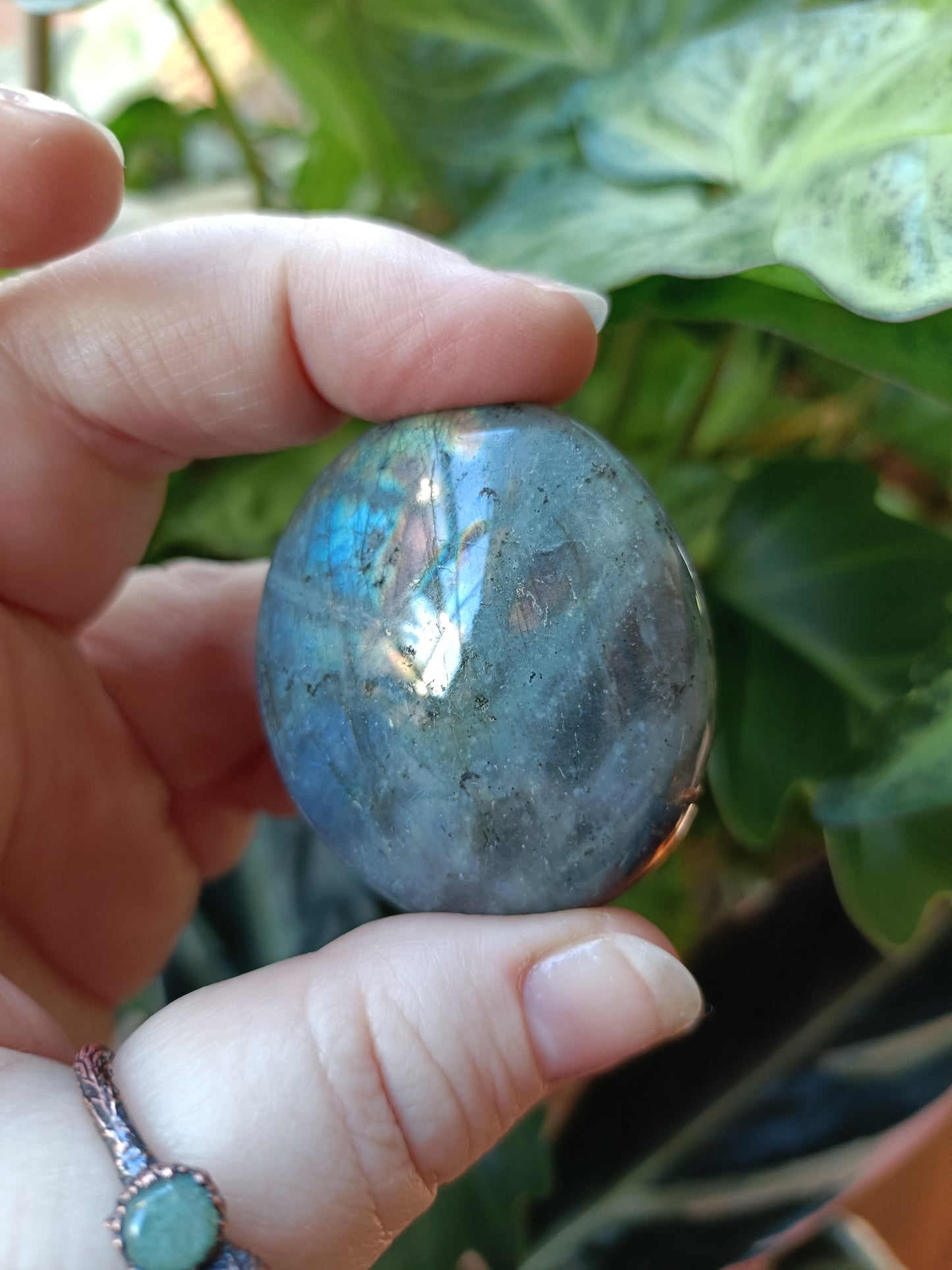 Labradorite Palm Stone - 90-130g