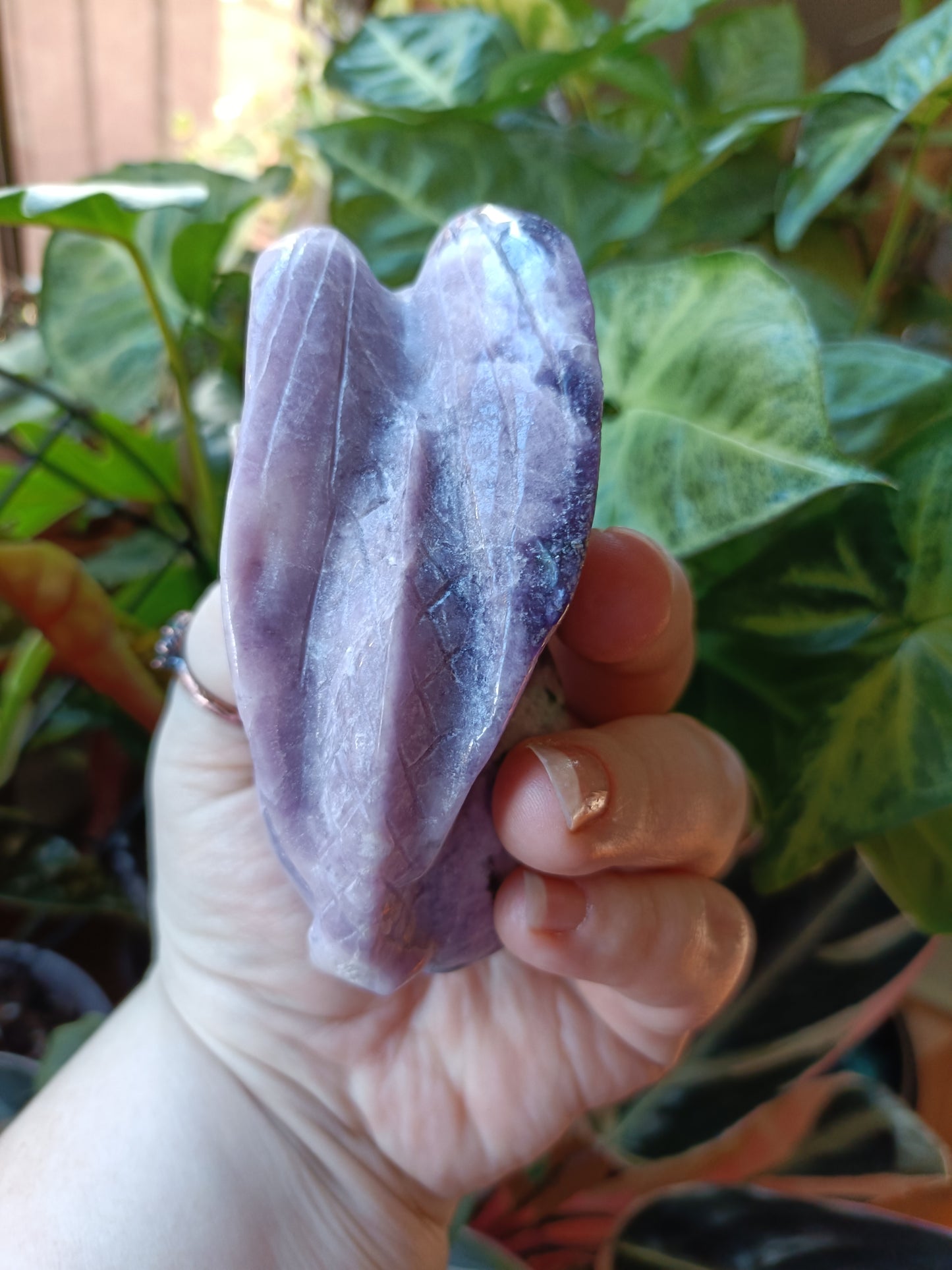 Lepidolite Dragon on Skull Carving - 416g