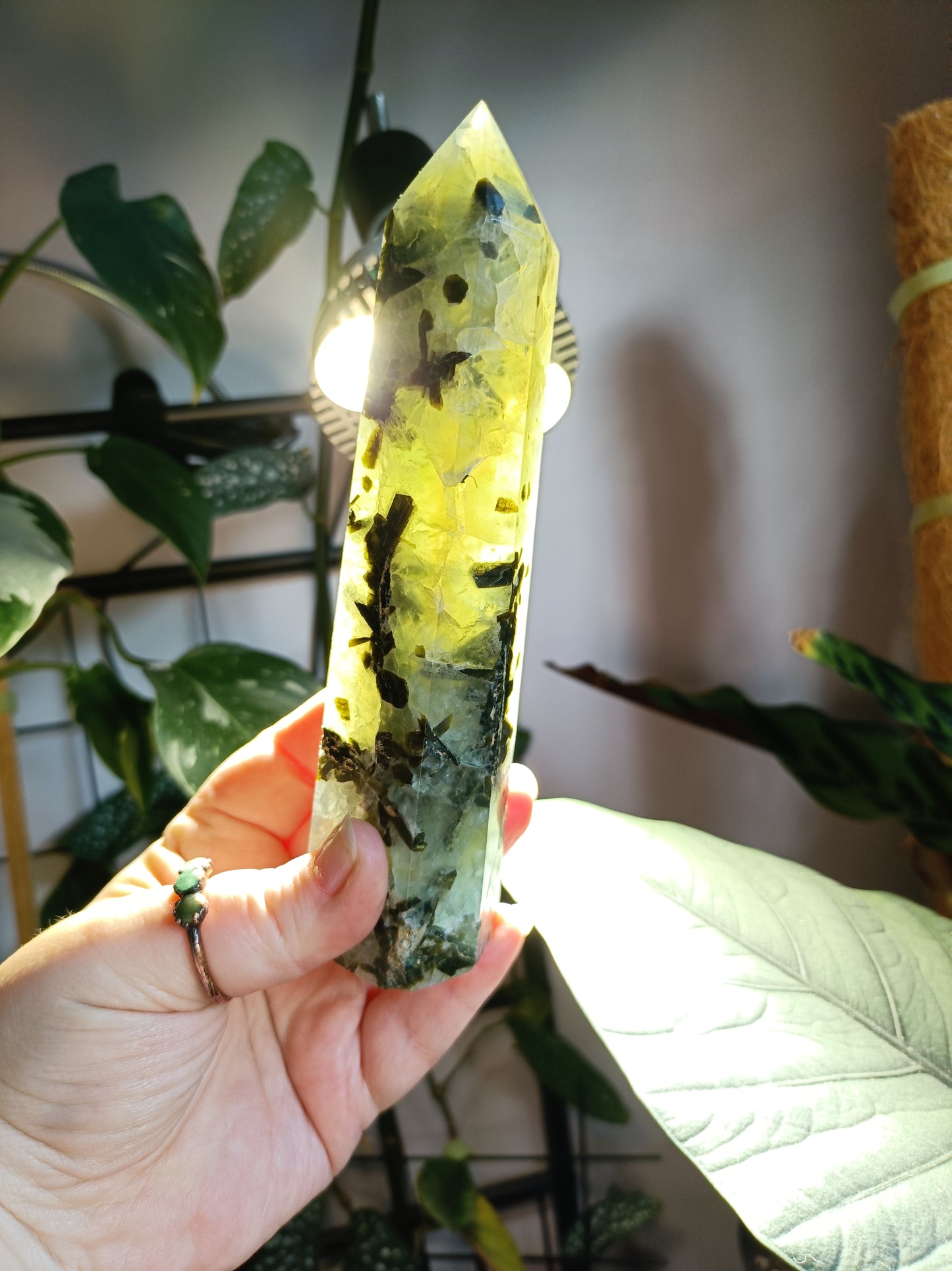 Prehnite and Epidote Tower - 433g