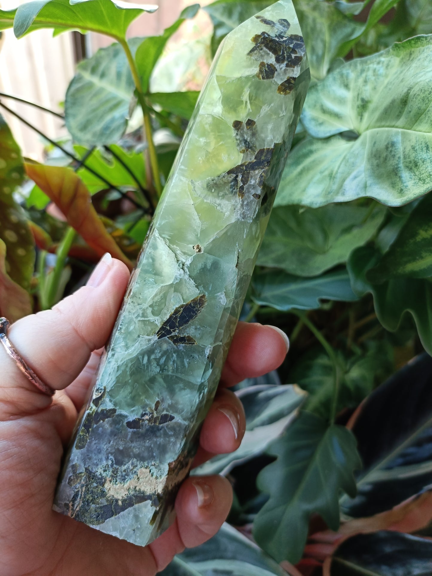 Prehnite and Epidote Tower - 433g