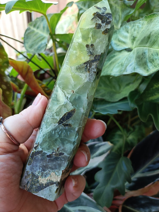Prehnite and Epidote Tower - 433g