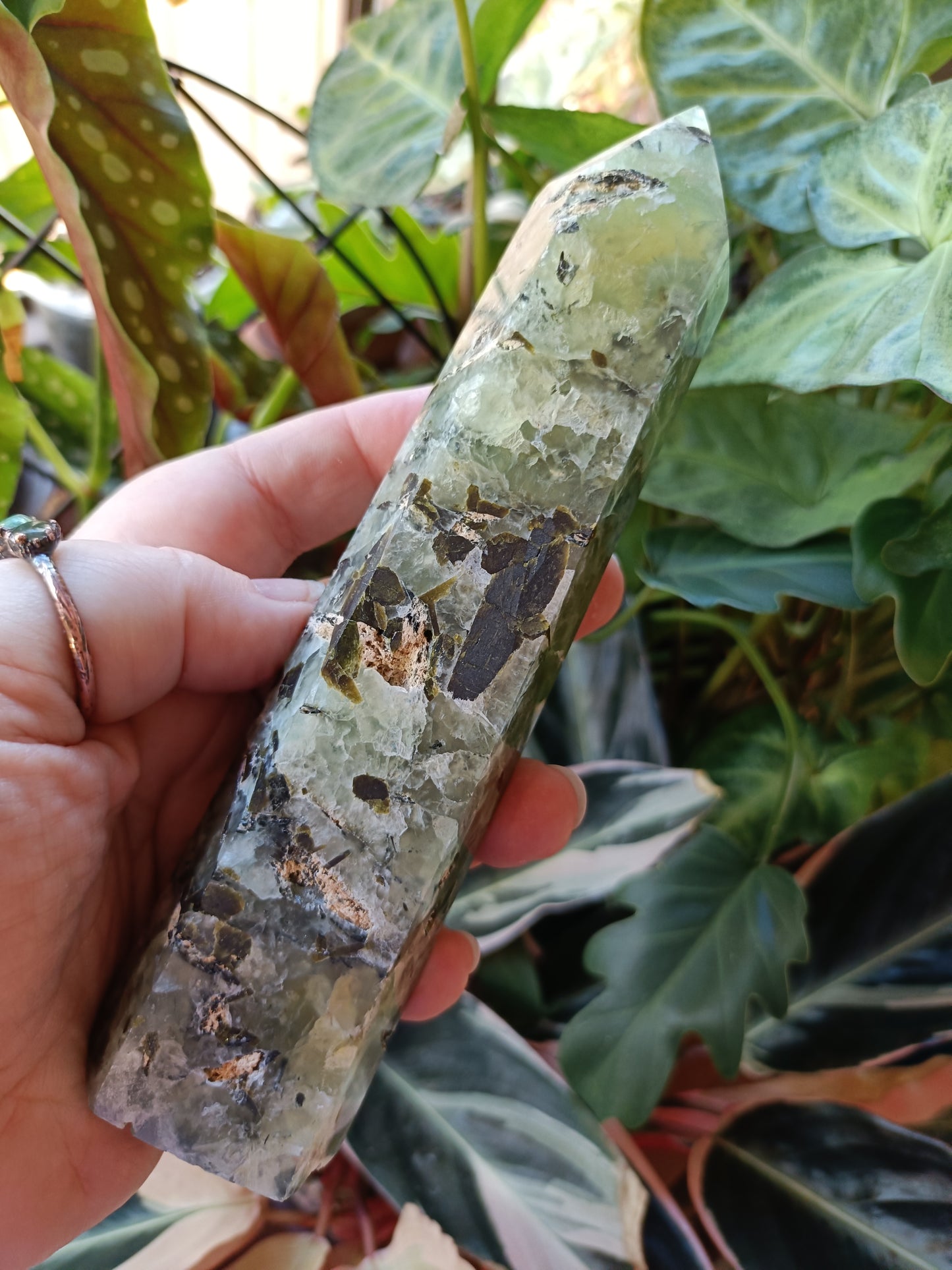 Prehnite and Epidote Tower - 467g