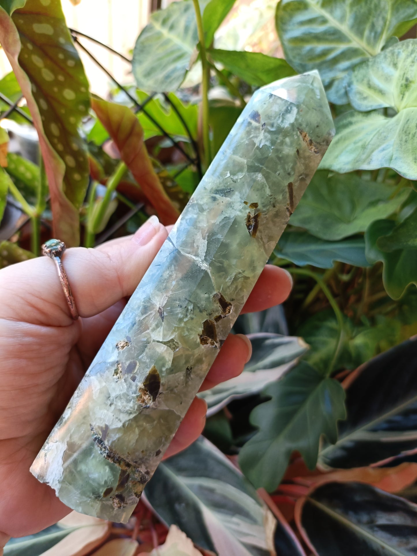 Prehnite and Epidote Tower - 467g