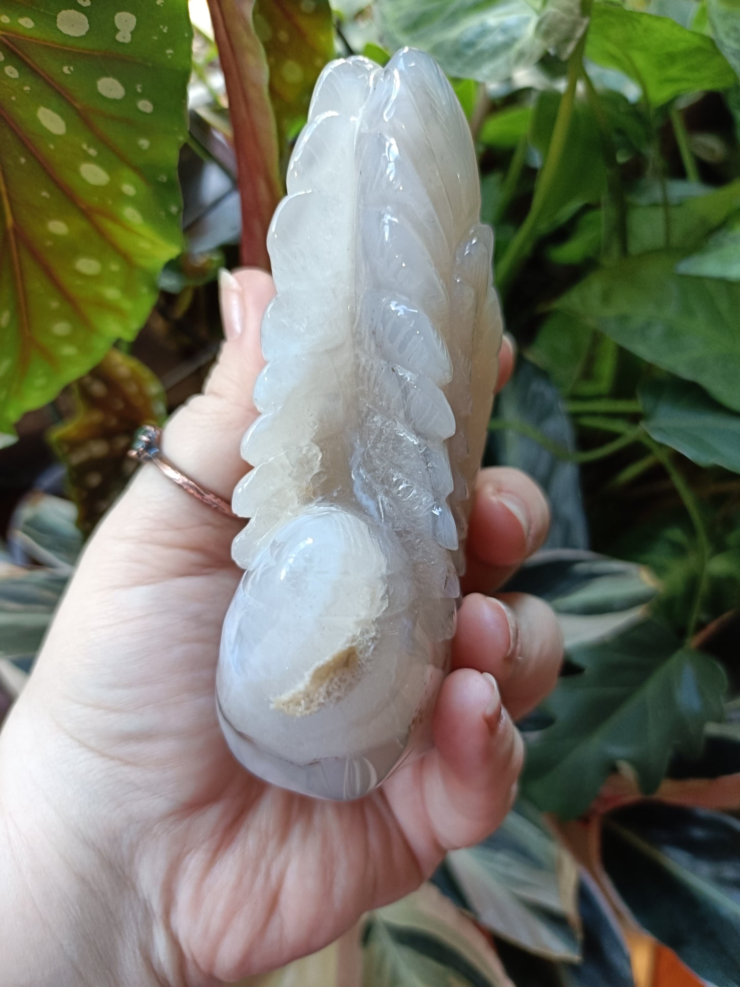 Agate Swan Carving - 445g