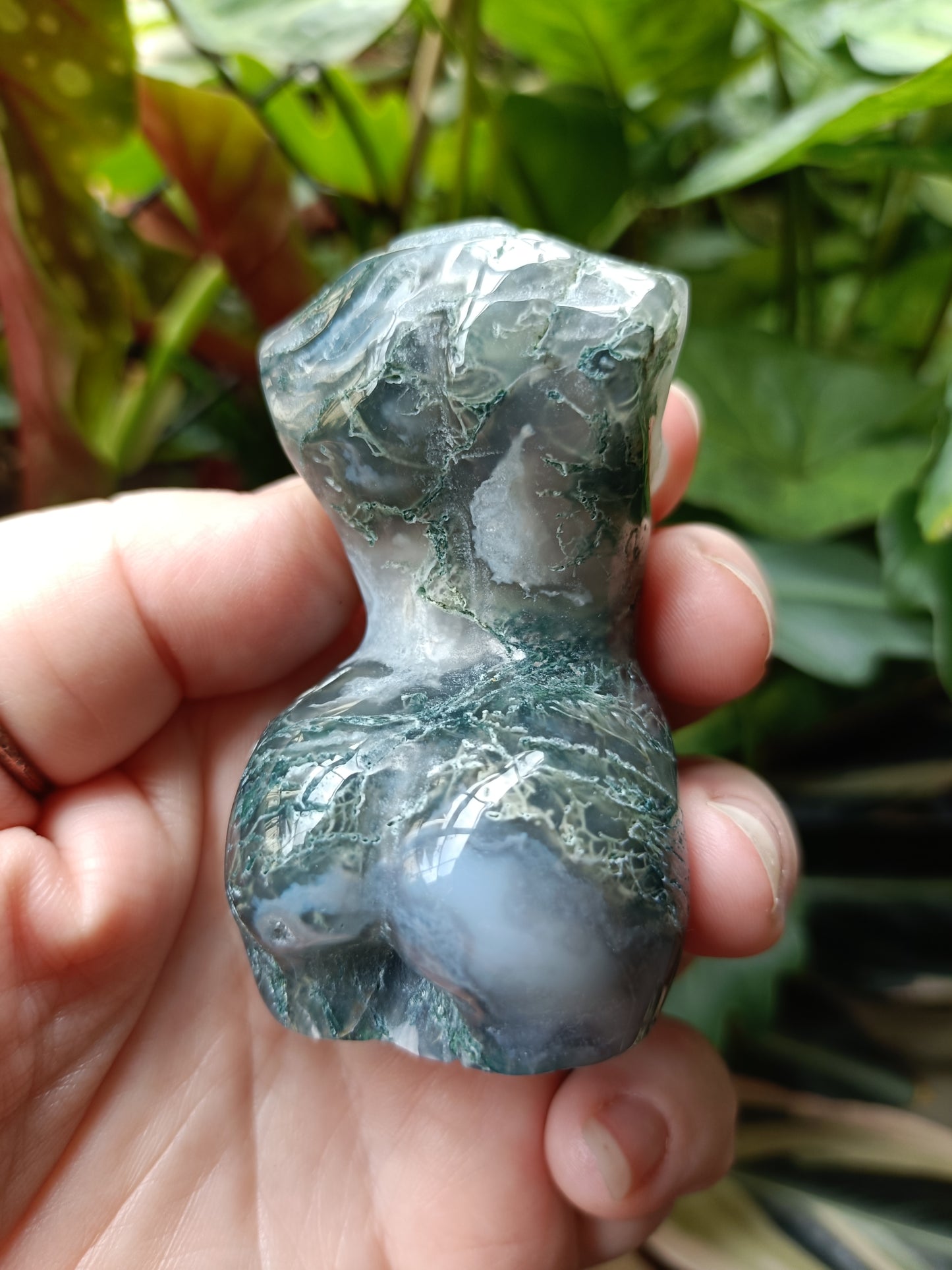 Moss Agate Goddess Body - 128g