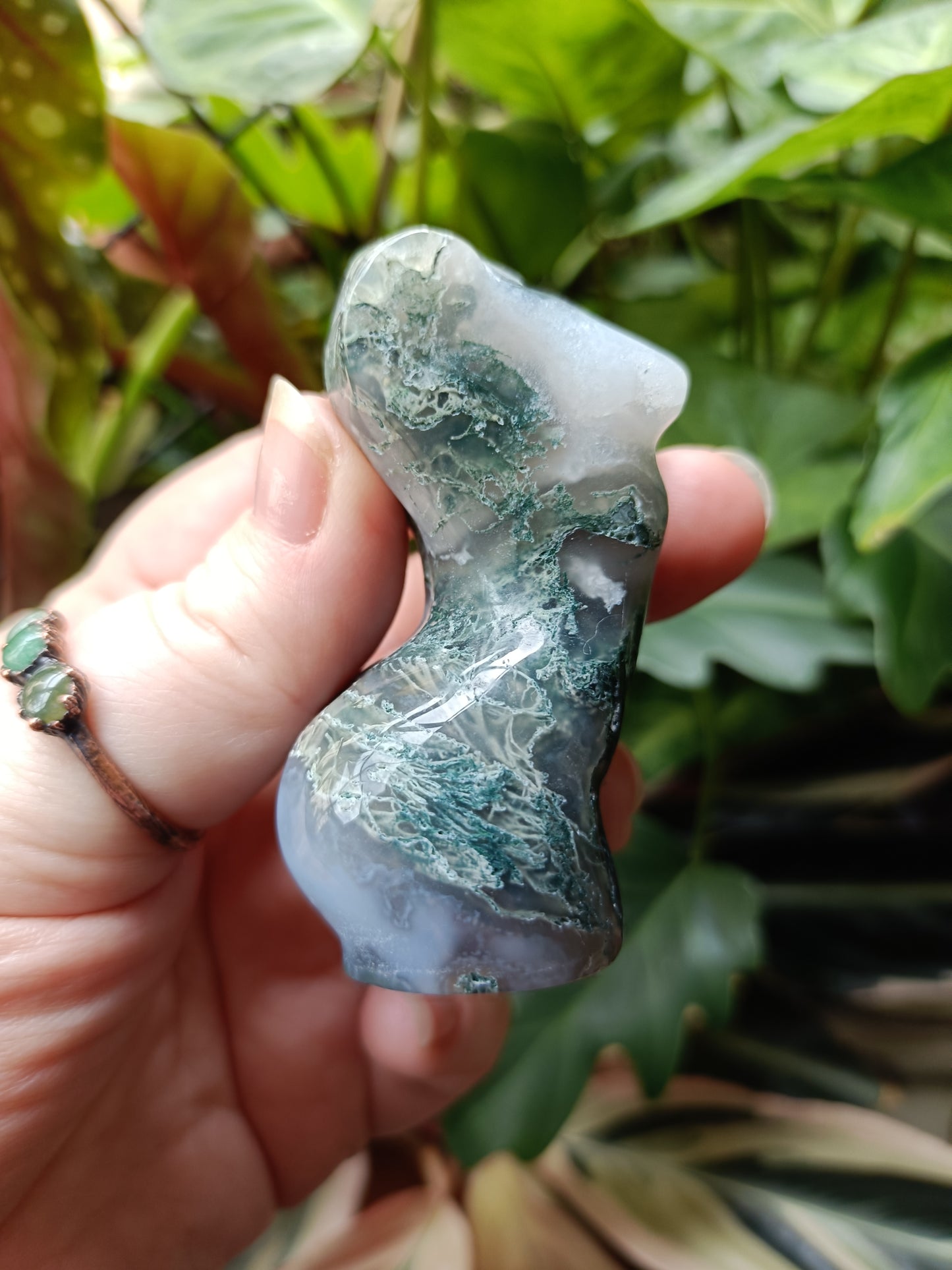 Moss Agate Goddess Body - 128g