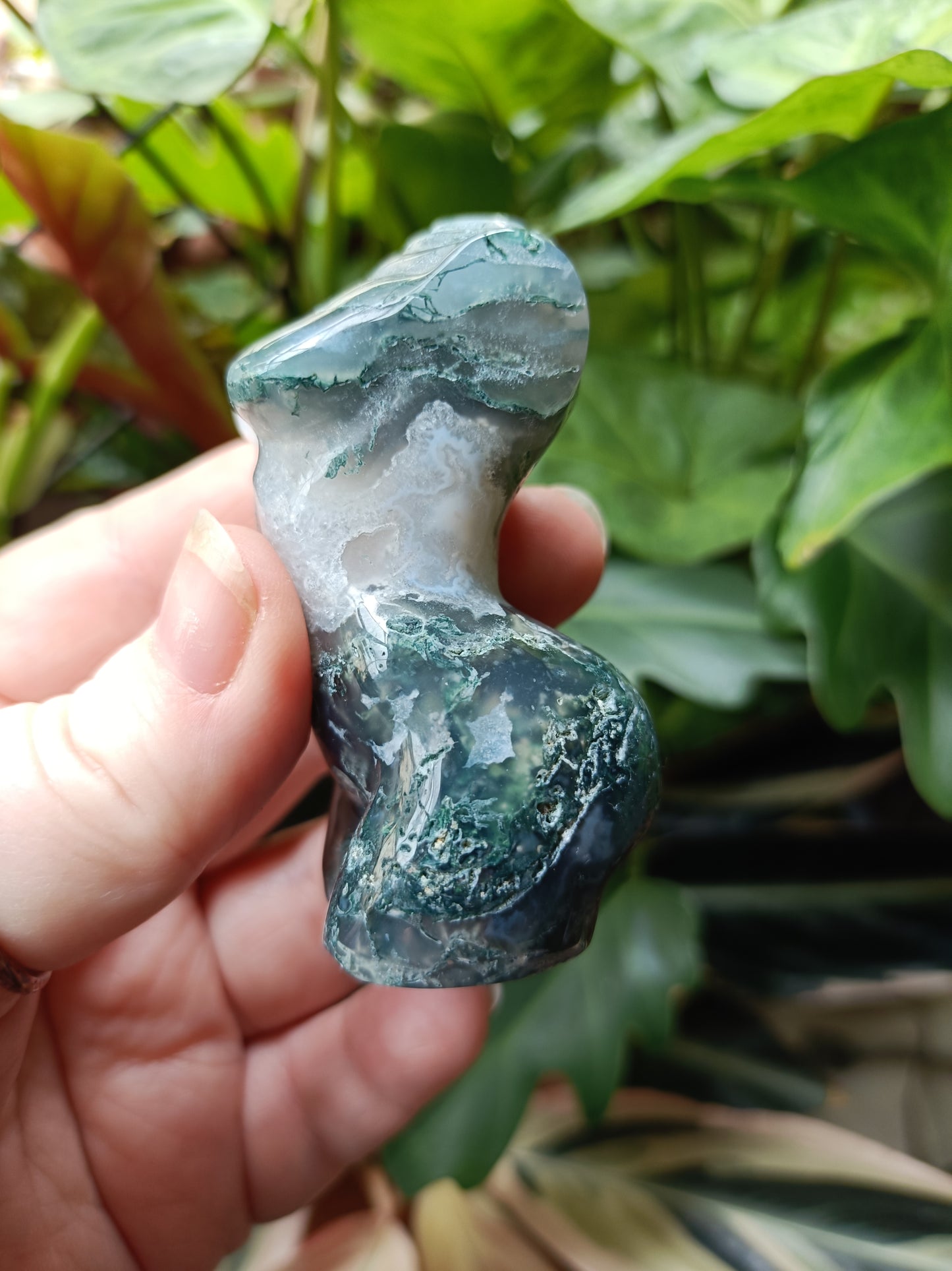 Moss Agate Goddess Body - 128g