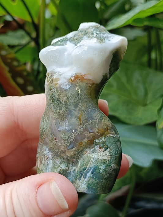 Moss Agate Goddess Body - 90g