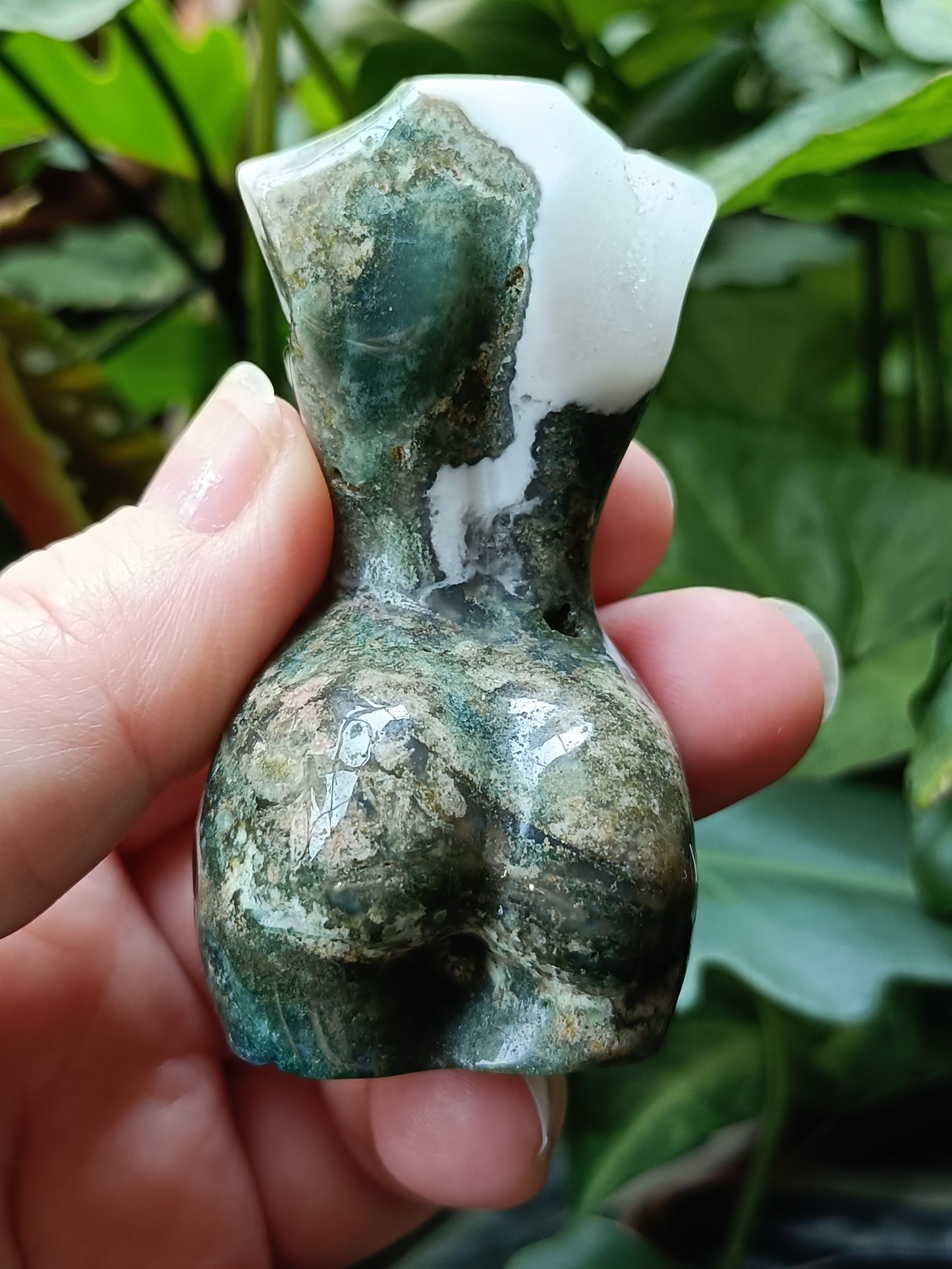 Moss Agate Goddess Body - 90g