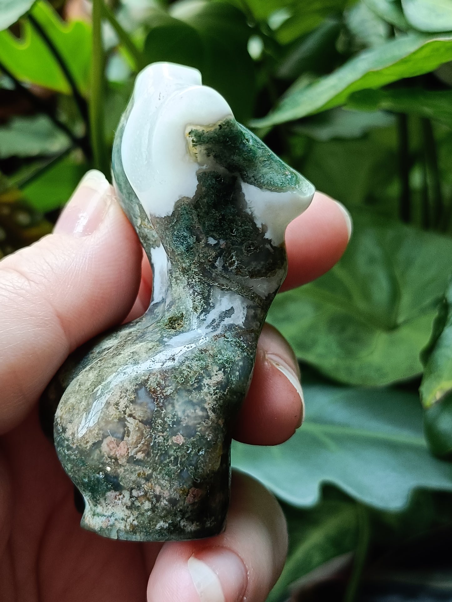 Moss Agate Goddess Body - 90g