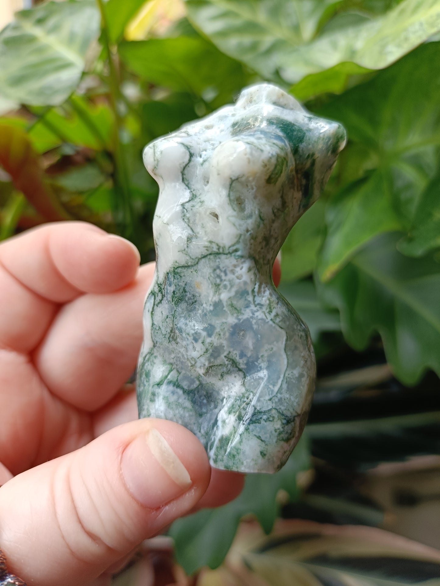 Moss Agate Goddess Body - 90g